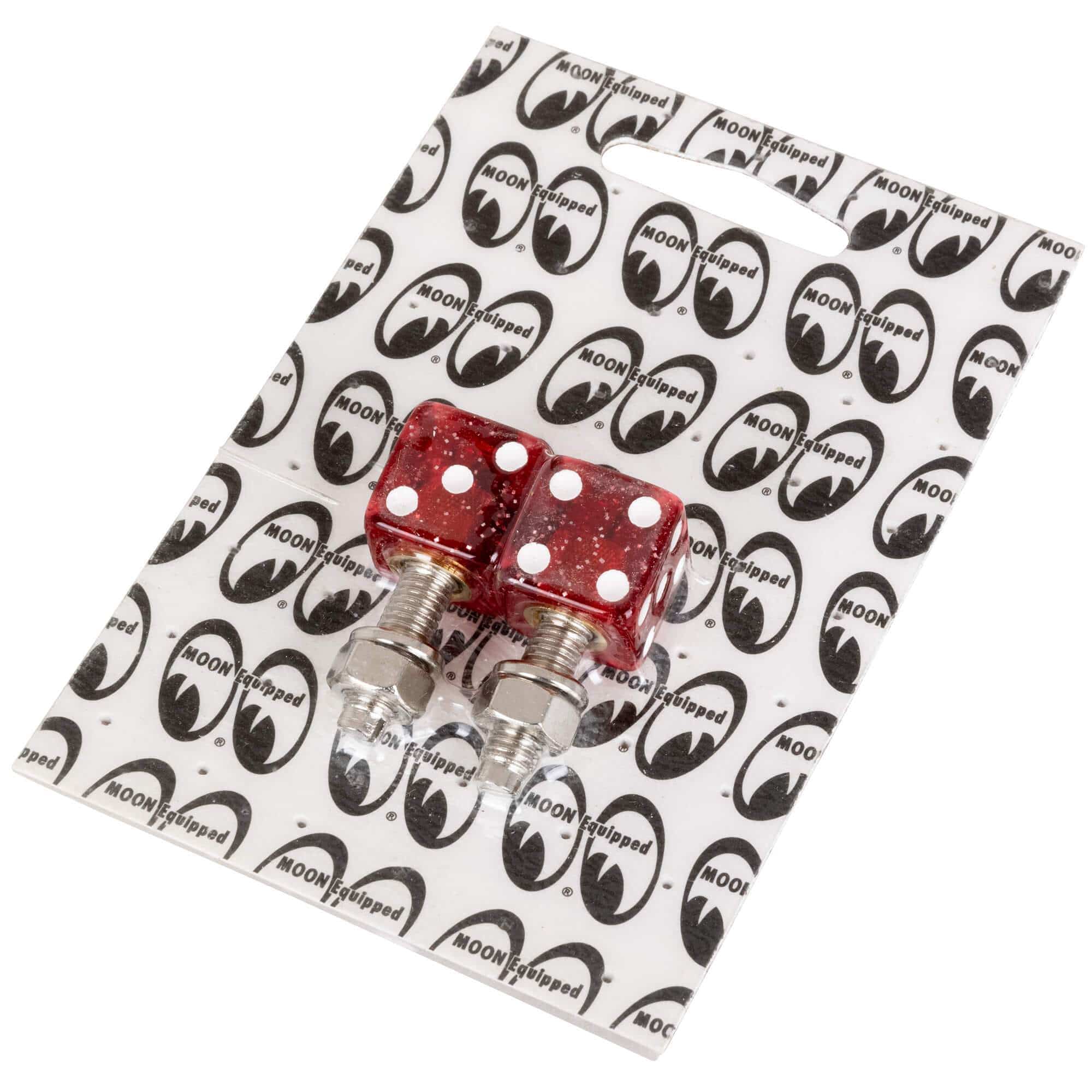 Glitter Dice License Plate Bolts - Red - Image 2