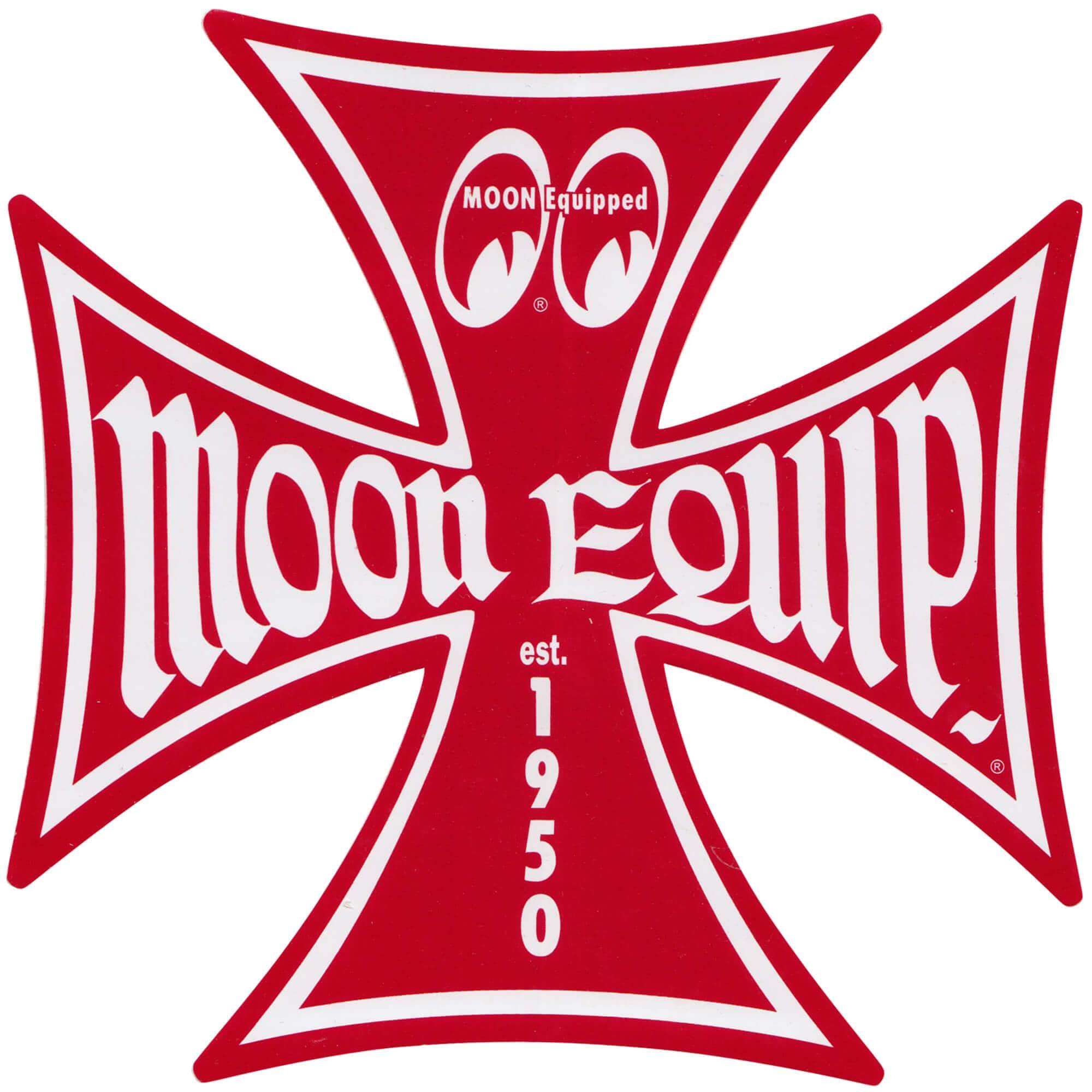 Maltese Iron Cross Sticker - Large - Red