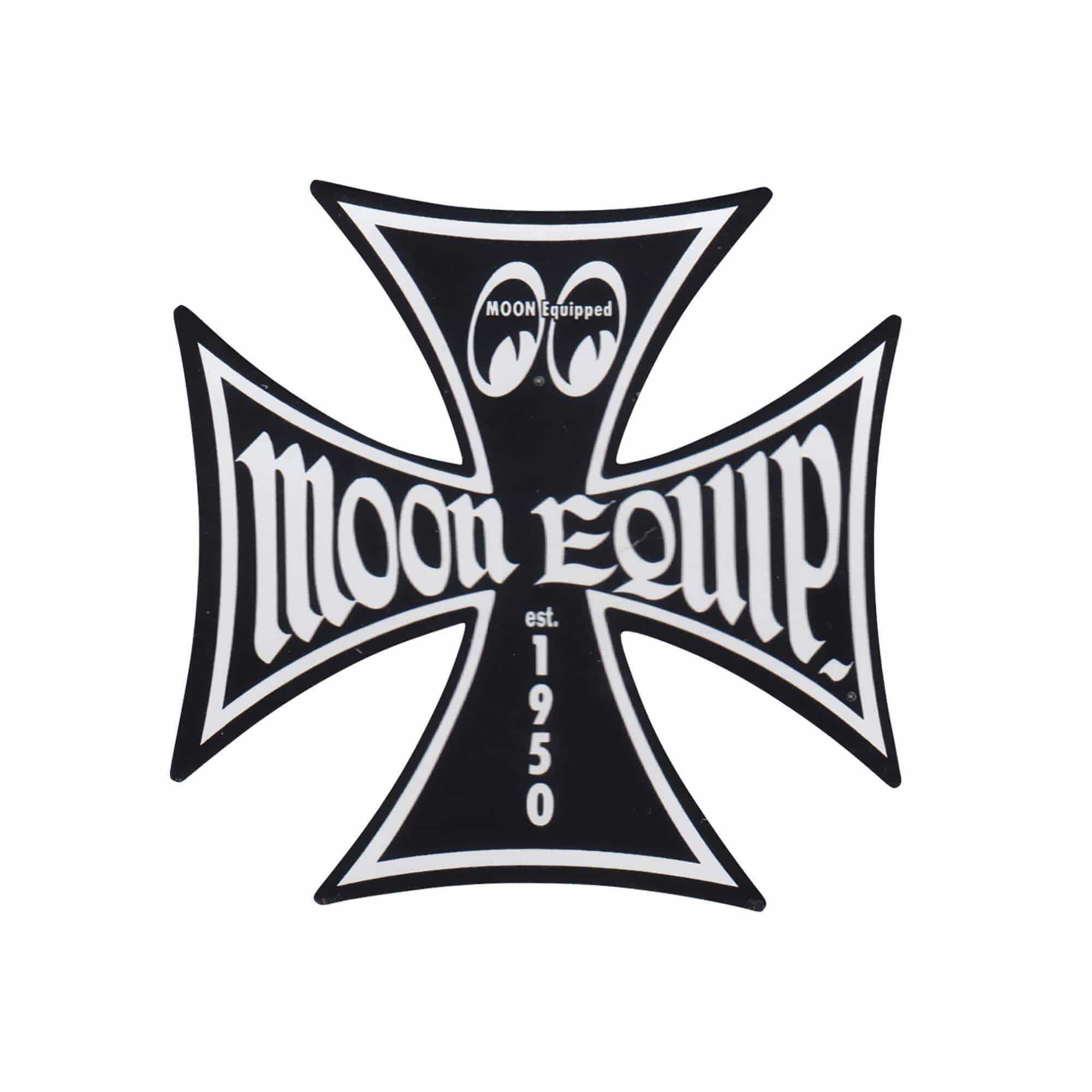 Maltese Iron Cross Sticker - Small - Black