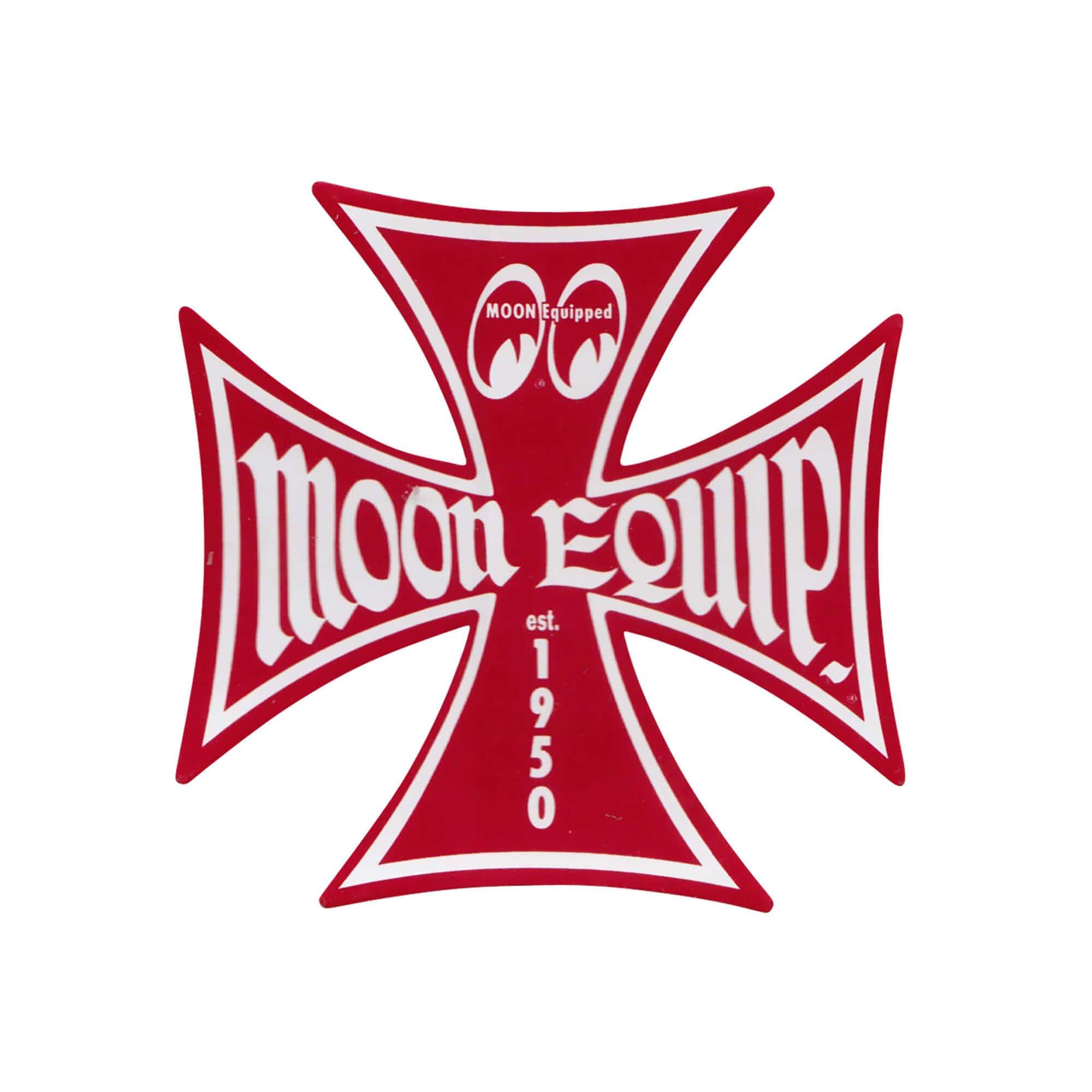 Maltese Iron Cross Sticker - Small - Red