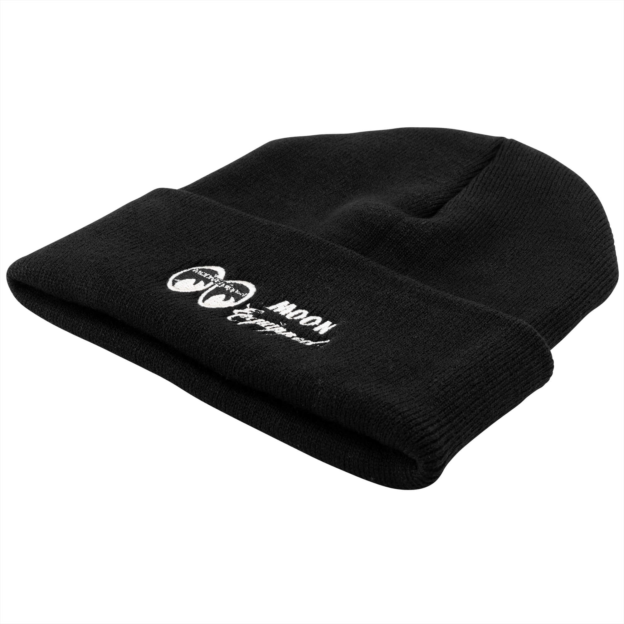 MOON Equipped Embroidered Knit Hat - Black - Image 4