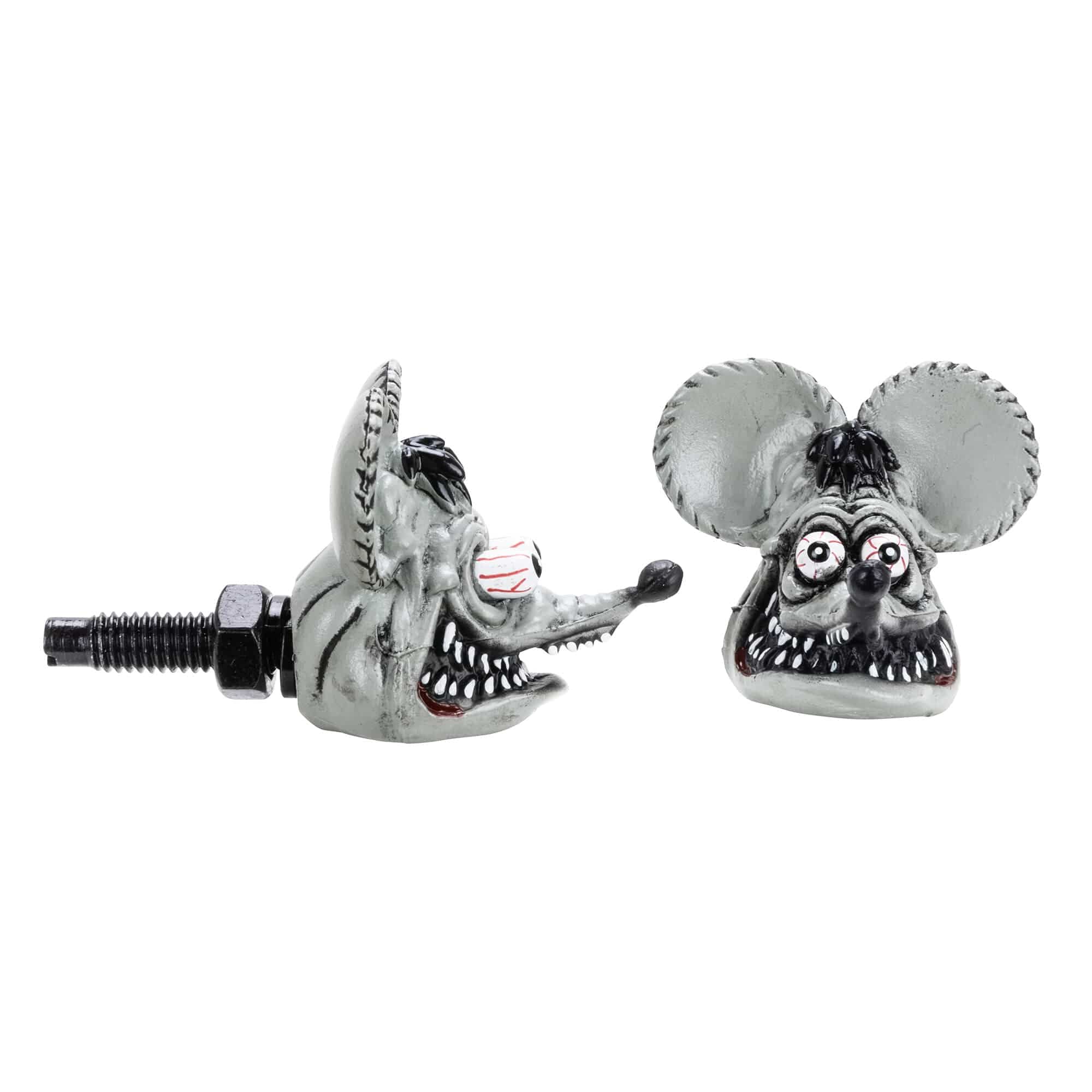 Rat Fink Head License Plate Bolts - Gray - Image 2