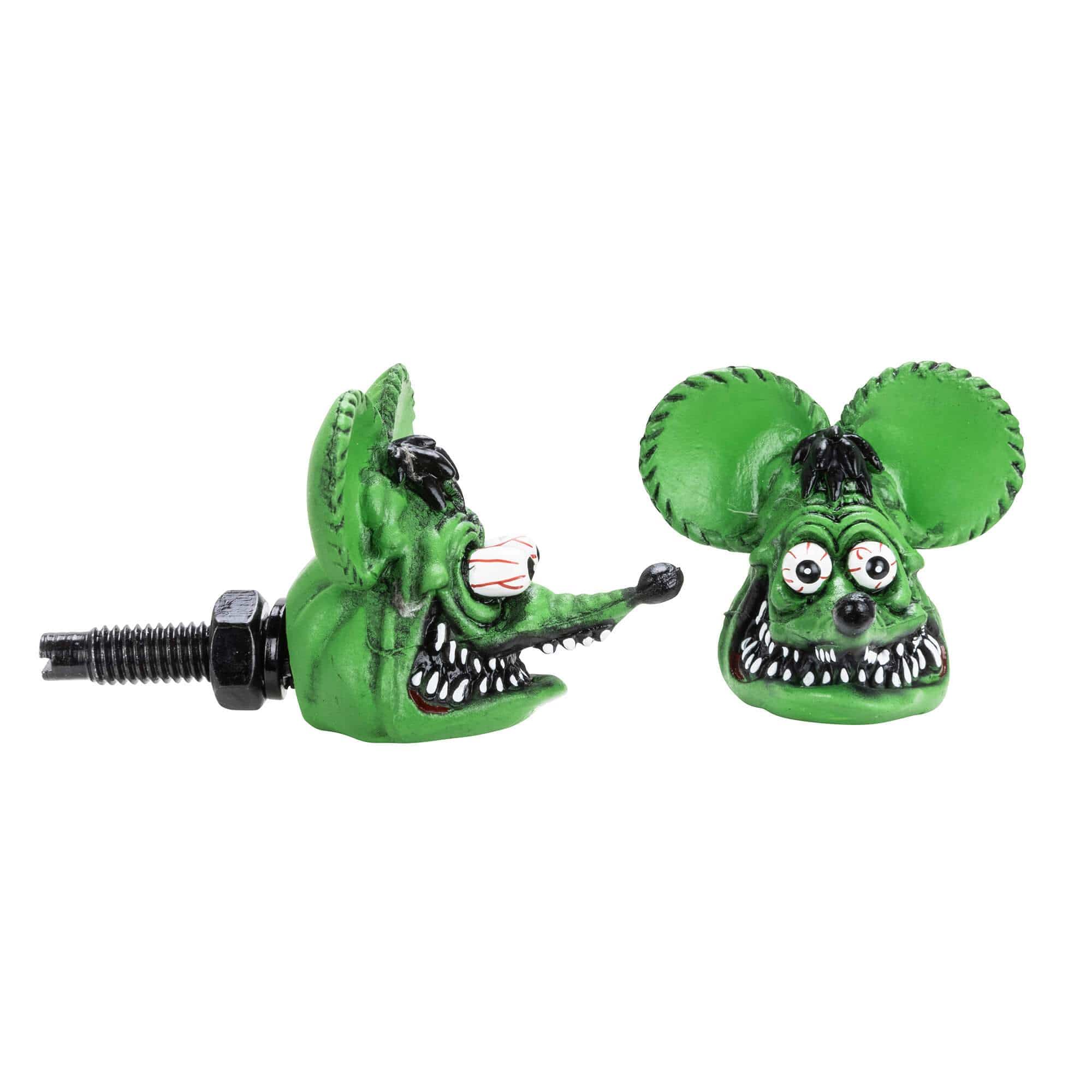 Rat Fink Head License Plate Bolts - Green - Image 2