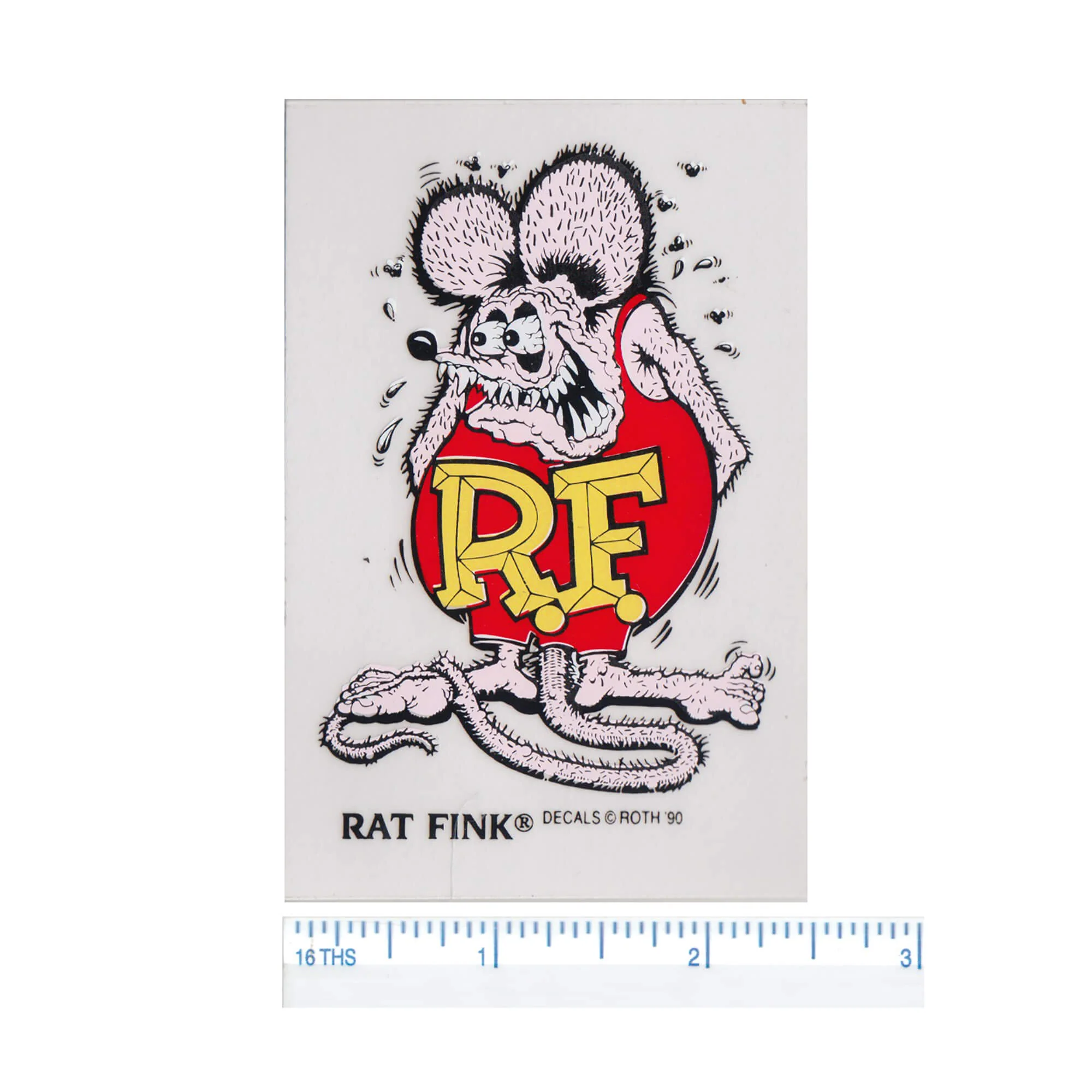 Rat Fink Standing Sticker - Small - Purple - Image 2
