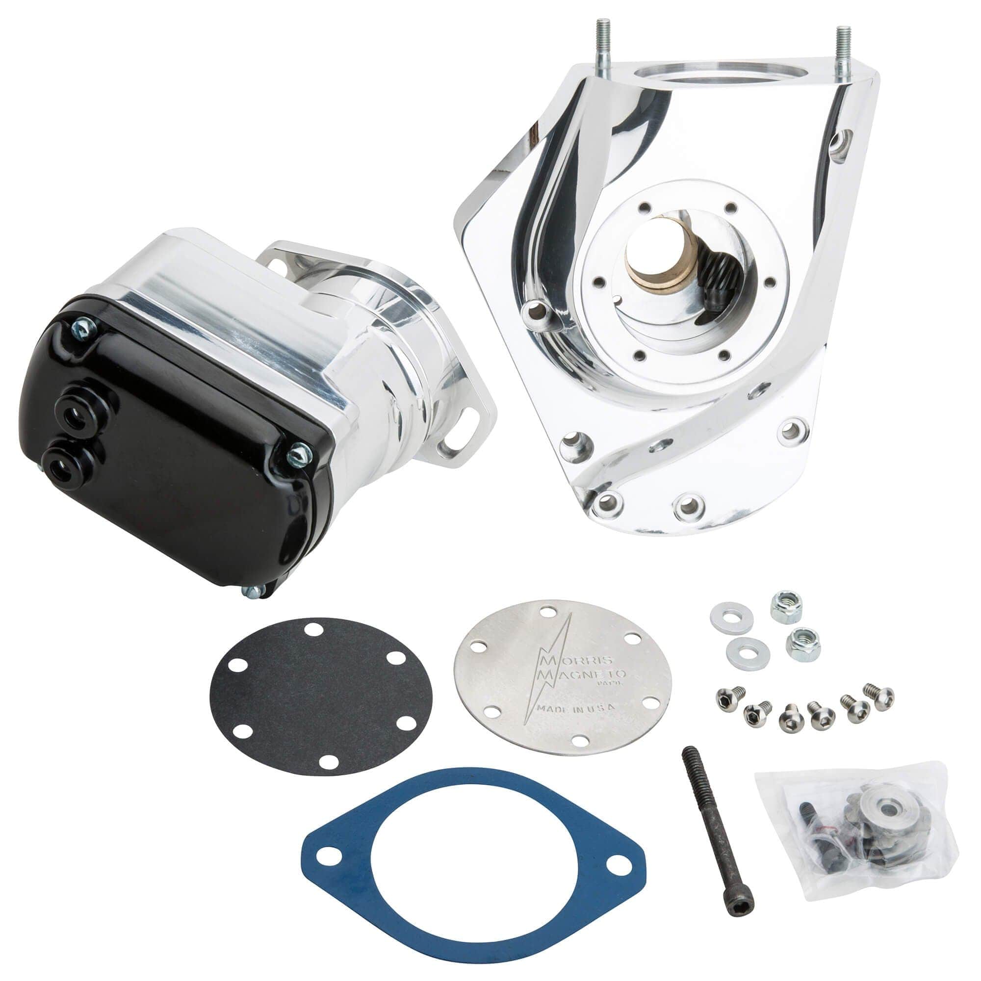 Morris M-5 Magneto for Alternator Big Twin Harley Davidsons with Aftermarket Cases - Brushed Finish