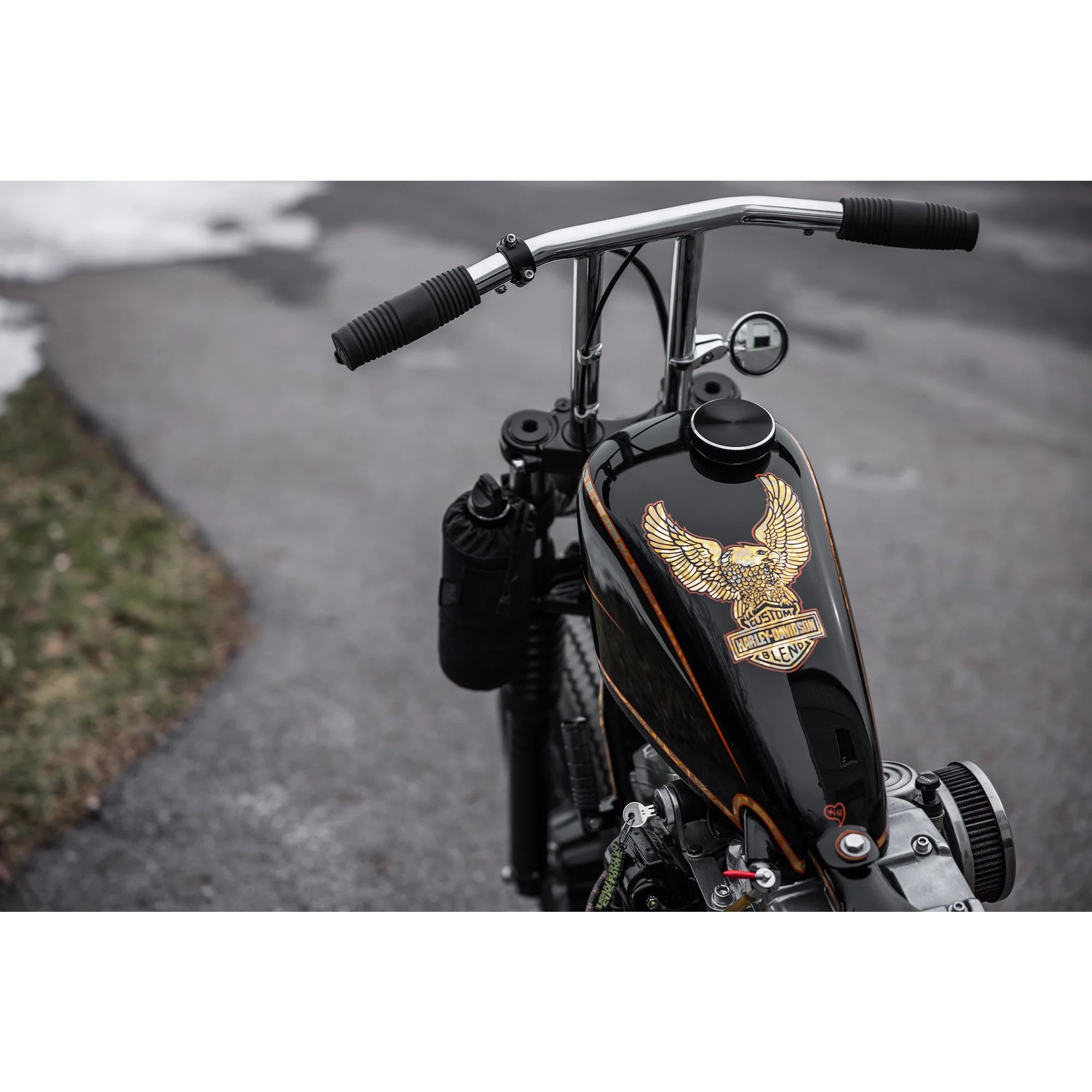 Billet Bayonet / Cam Harley Style Vented Gas Cap - Black - Image 12