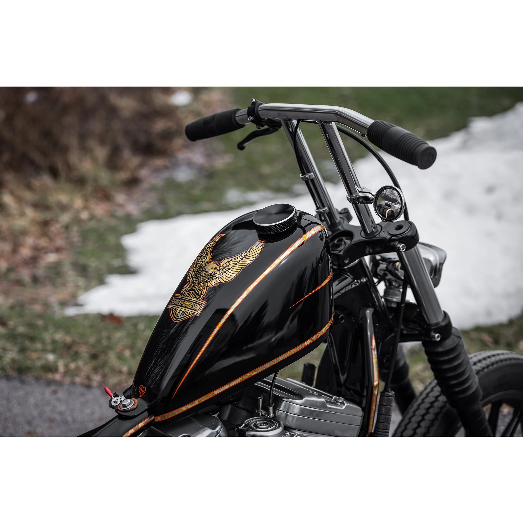 Billet Bayonet / Cam Harley Style Vented Gas Cap - Black - Image 4