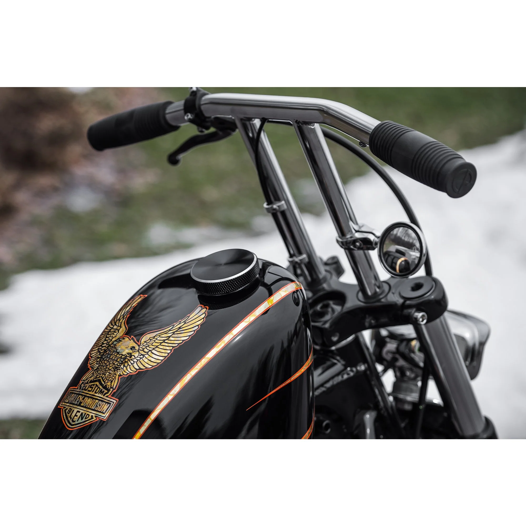 Billet Bayonet / Cam Harley Style Vented Gas Cap - Black - Image 6