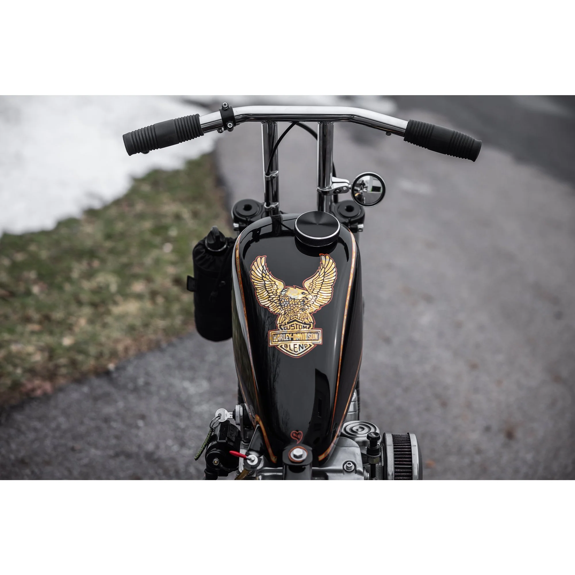 Billet Bayonet / Cam Harley Style Vented Gas Cap - Black - Image 7