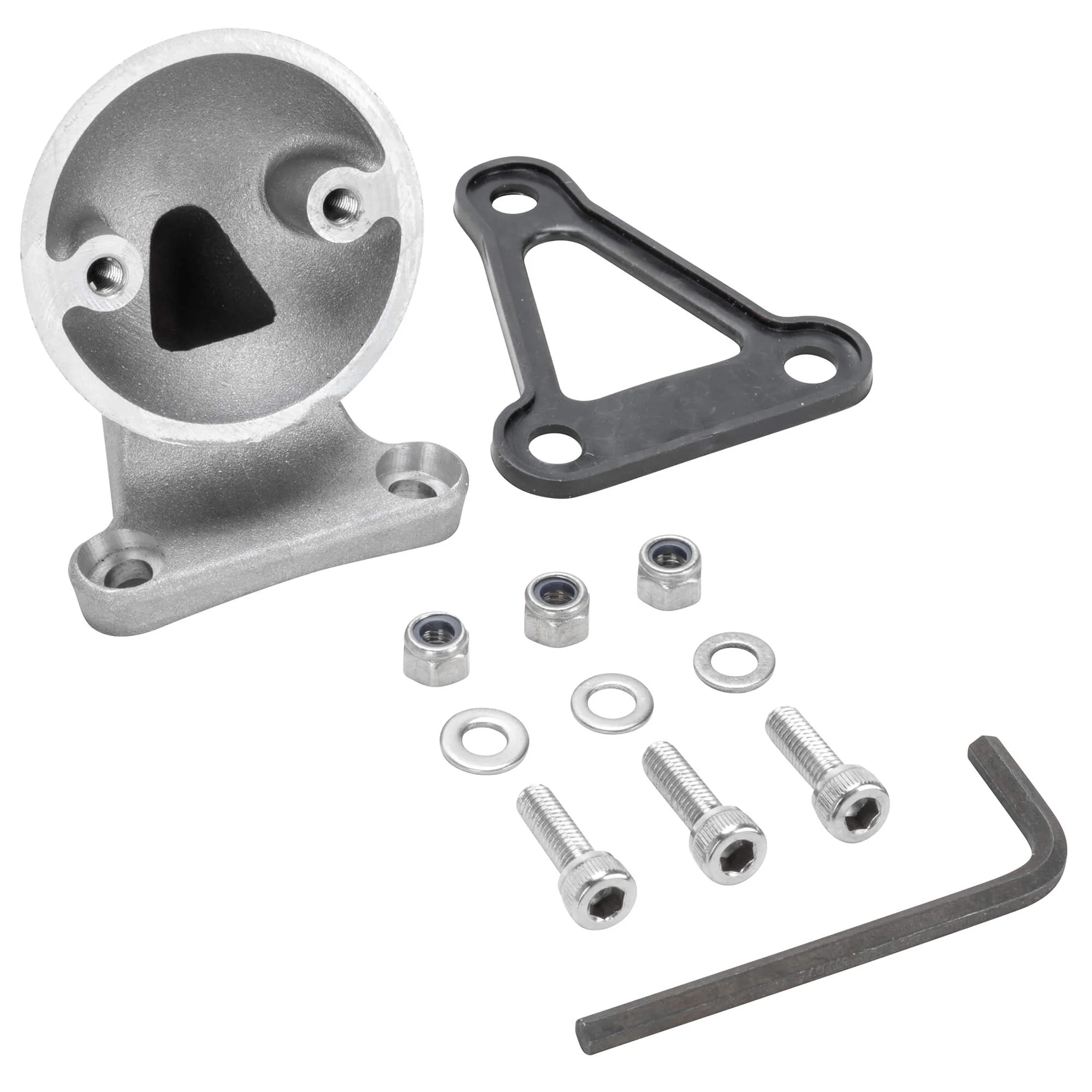 Motone Tail Light Adapter - Shot Blasted Aluminum - Image 2