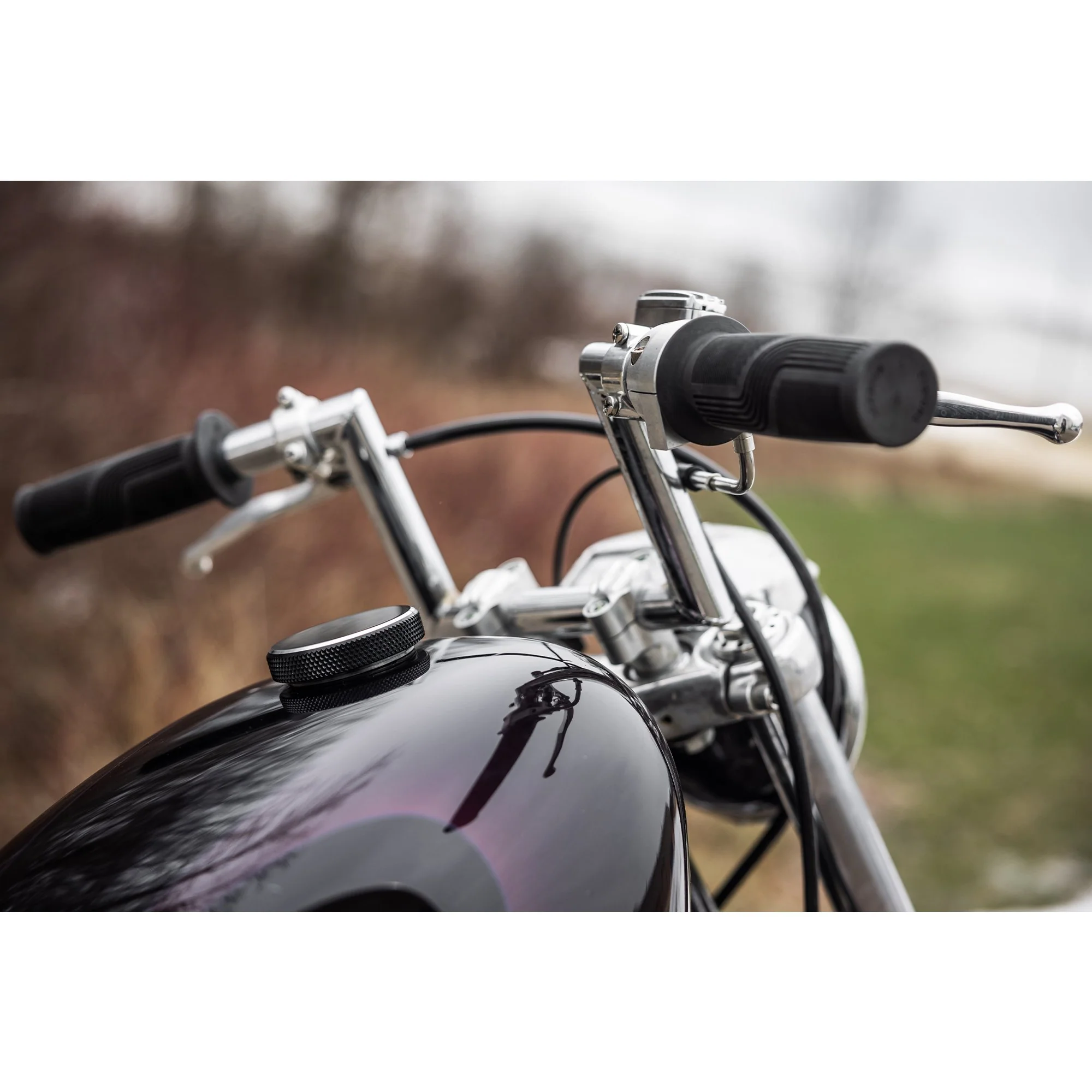 Screw-In Billet Gas Cap for 1996 & later Harley-Davidson - Vented - Black - Image 9