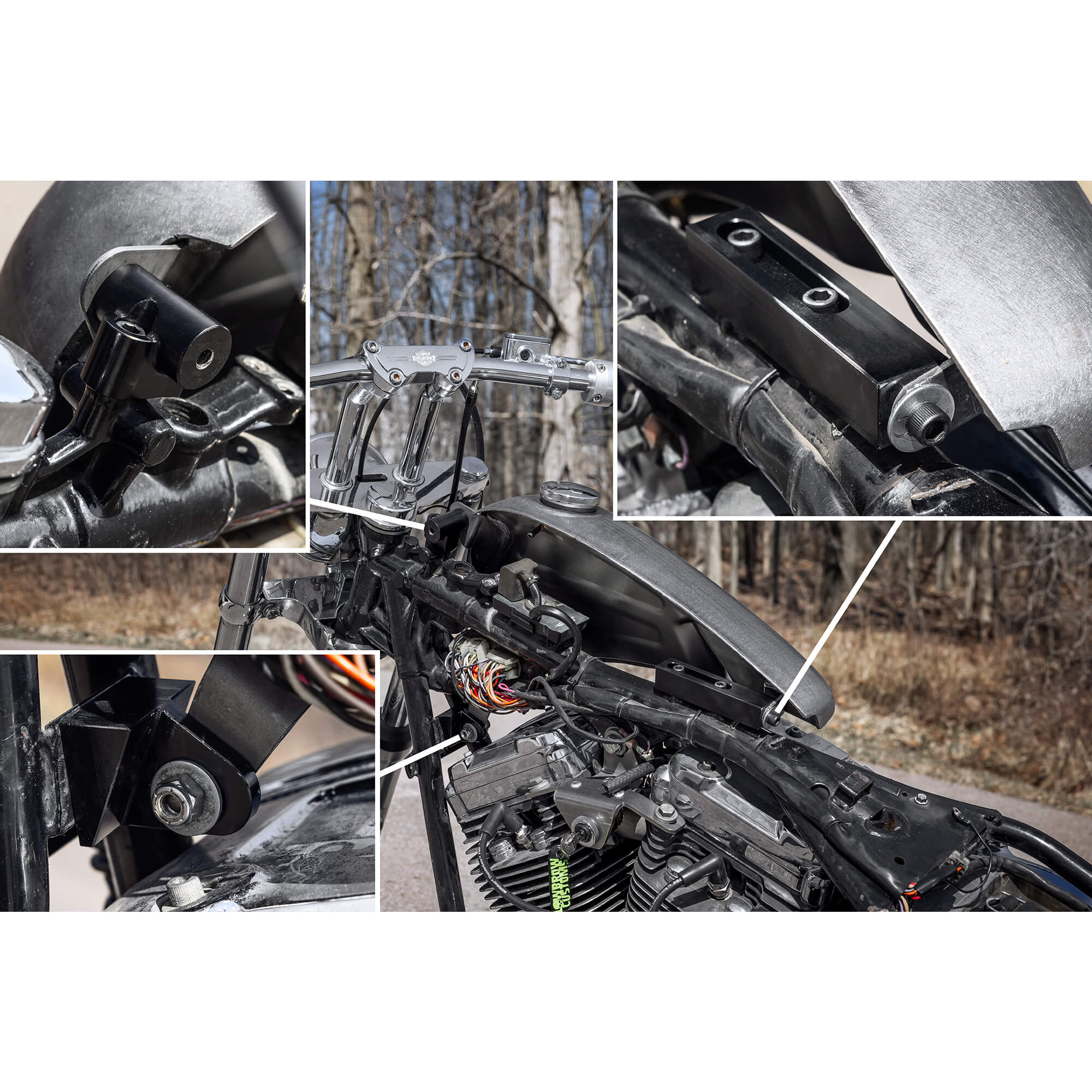 Mounting Kit for WX Gas Tanks - 1985-1999 Harley-Davidson Softails - Image 3