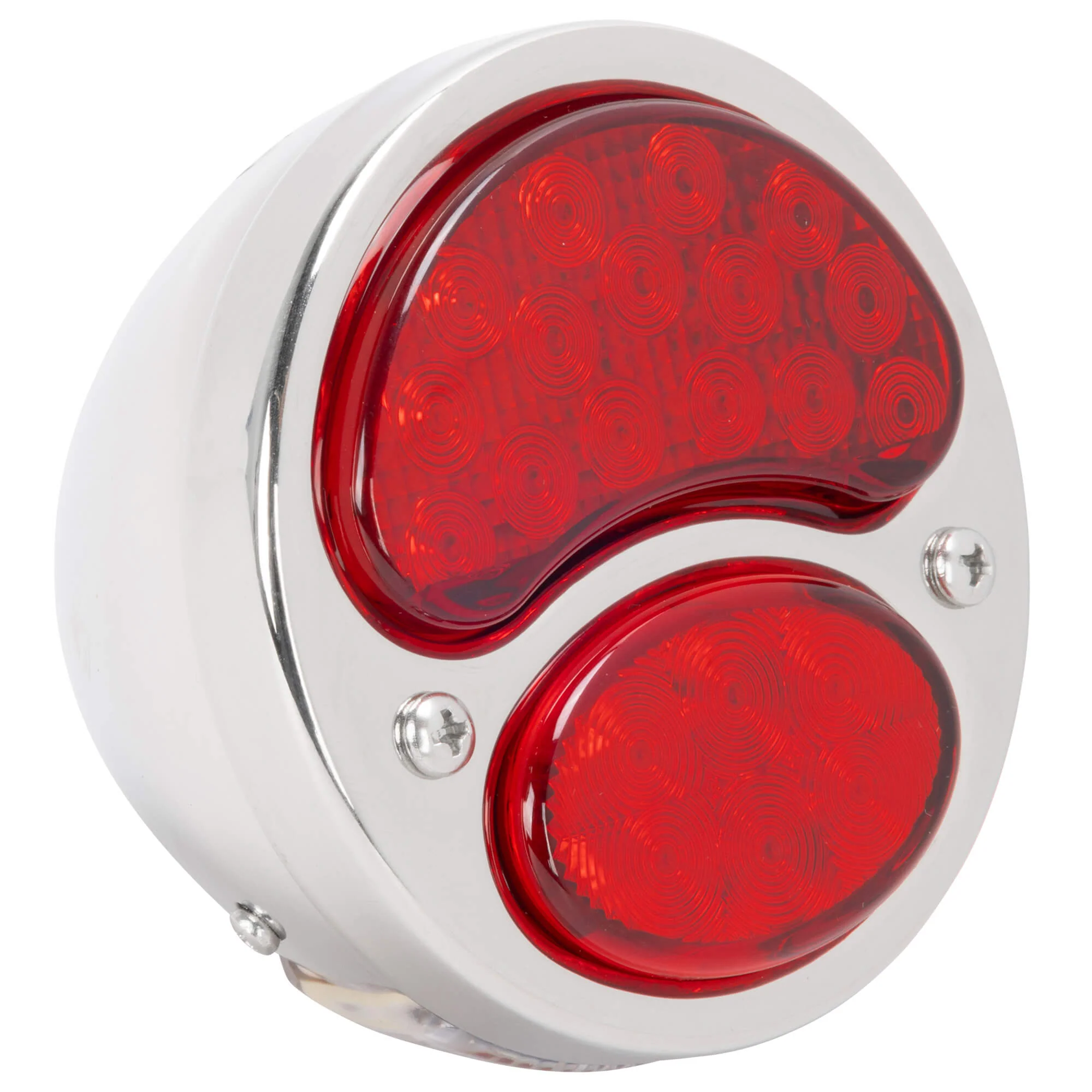 1928 - 1932 12V LED Ford Duolamp - Original Red Lens - Model A Stainless Steel Tail Light