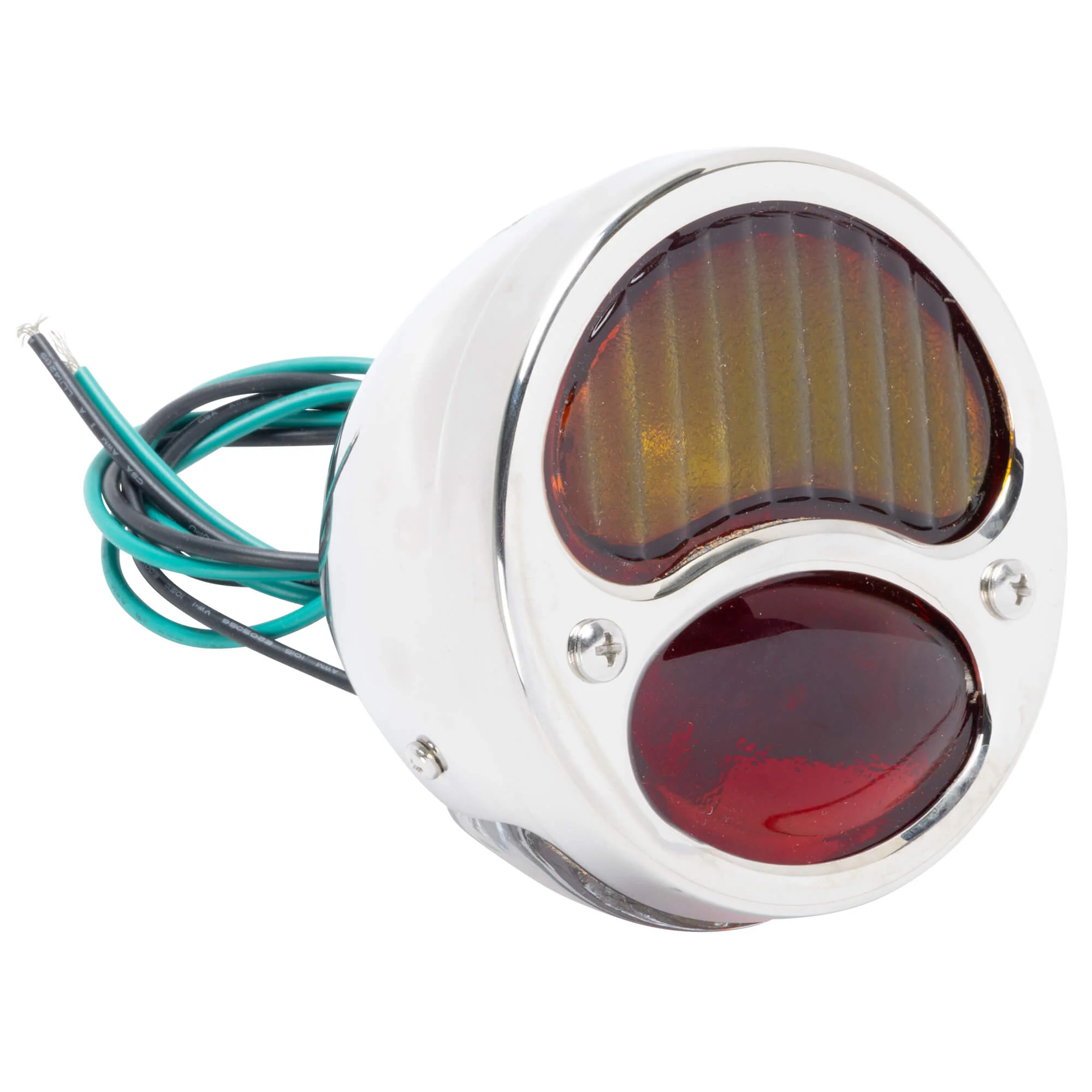 1928 - 1932 Ford Duolamp - Red/Yellow Lens - Model A stainless steel Tail Light for your bobber or chopper