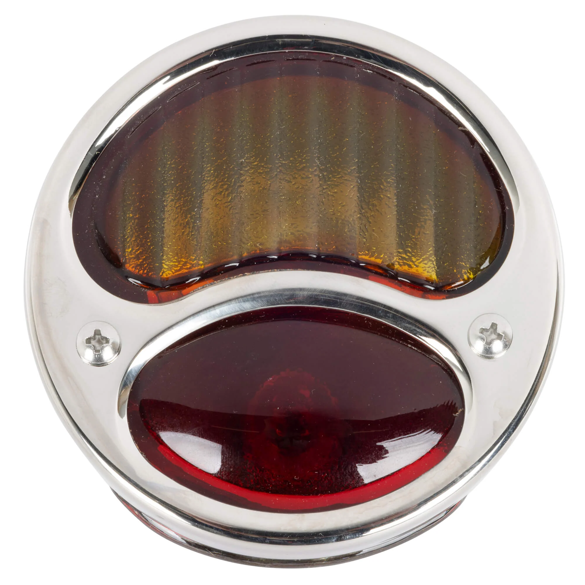 1928 - 1932 Ford Duolamp - Red/Yellow Lens - Model A stainless steel Tail Light for your bobber or chopper - Image 4