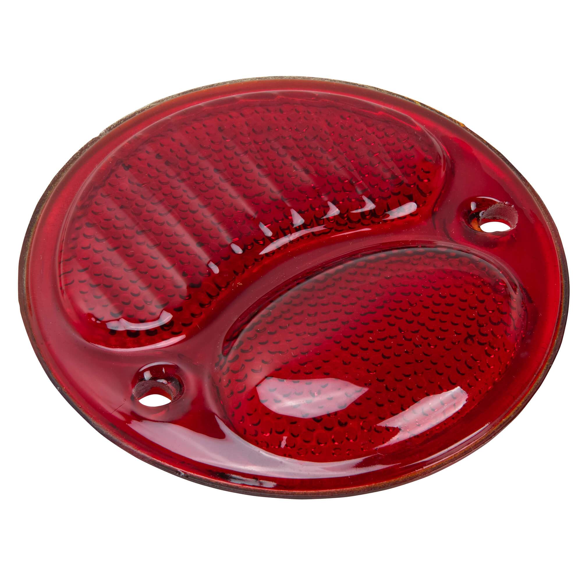 1928 - 1932 Ford Duolamp Tail Light Replacement Glass Lens - Red - Image 3