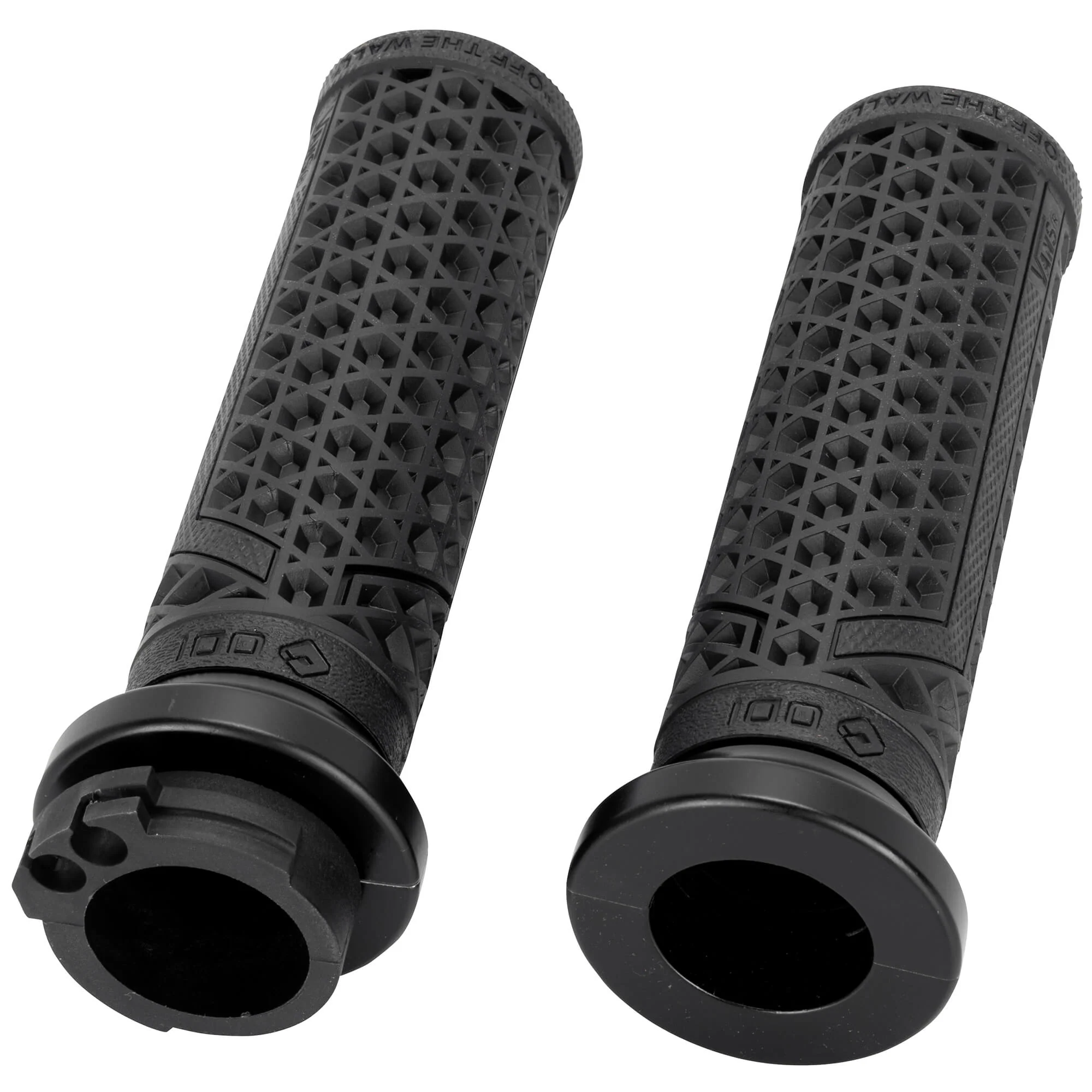 Vans V-Twin Lock-On Cable Throttle Grips by ODI - Black/Matte Black - 1" - Image 2