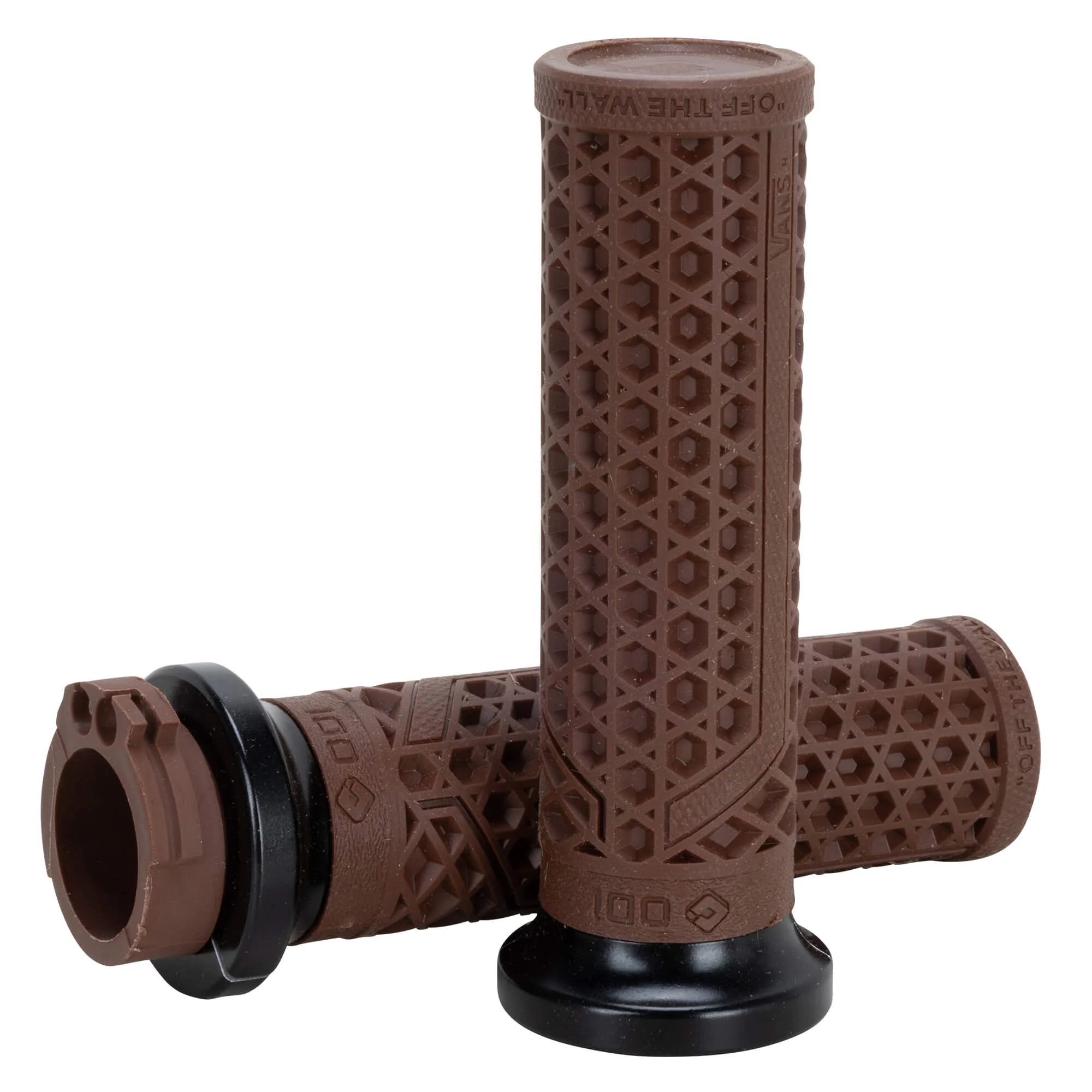 Vans V-Twin Lock-On Cable Throttle Grips by ODI - Brown/Black - 1"