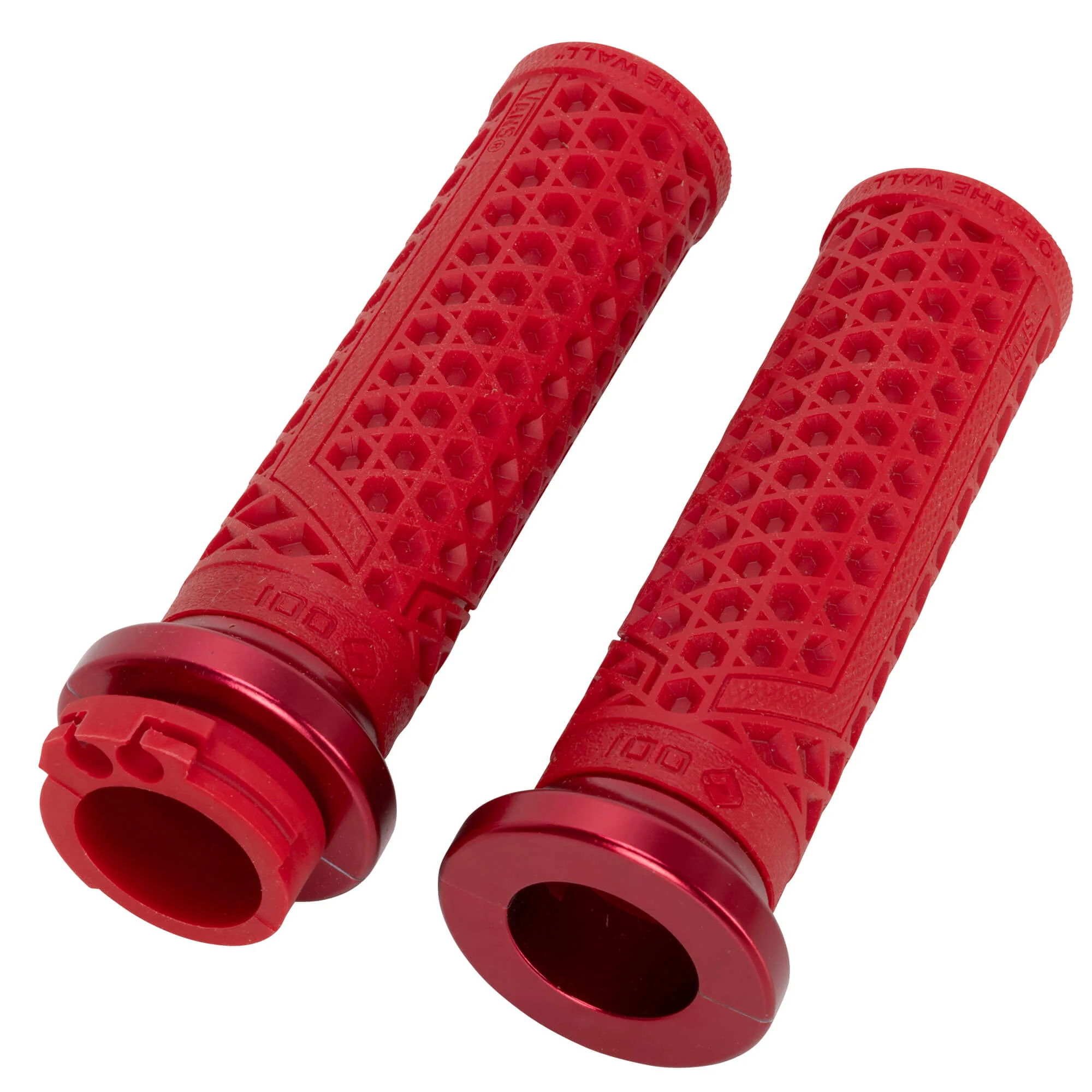 Vans V-Twin Lock-On Cable Throttle Grips by ODI - Dark Red/Red Anodize - 1" - Image 2