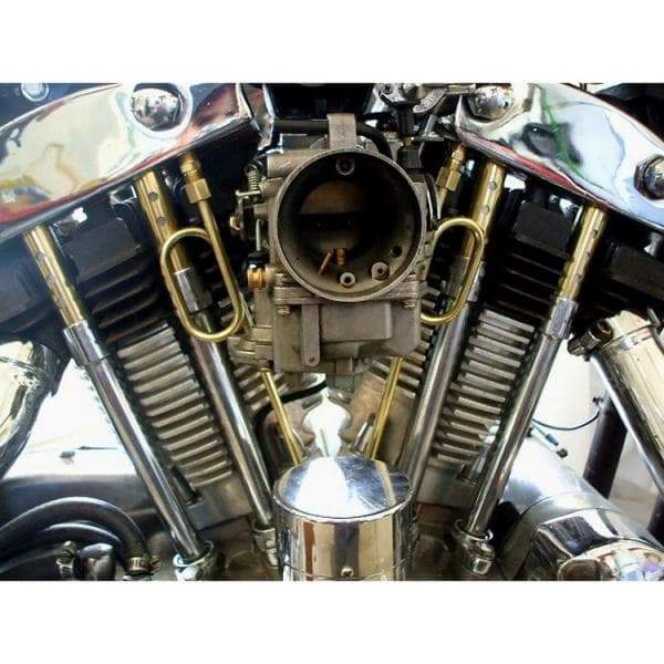 Ironhead Sportster Rocker Box Loop Oil Lines - Brass - Image 2