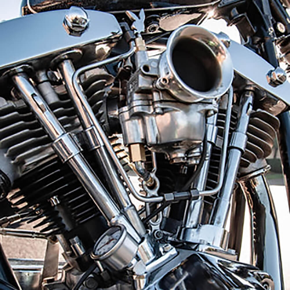 Old-STF Cycle Shovelhead Aluminum Carburetor Intake Support Bracket - Image 8