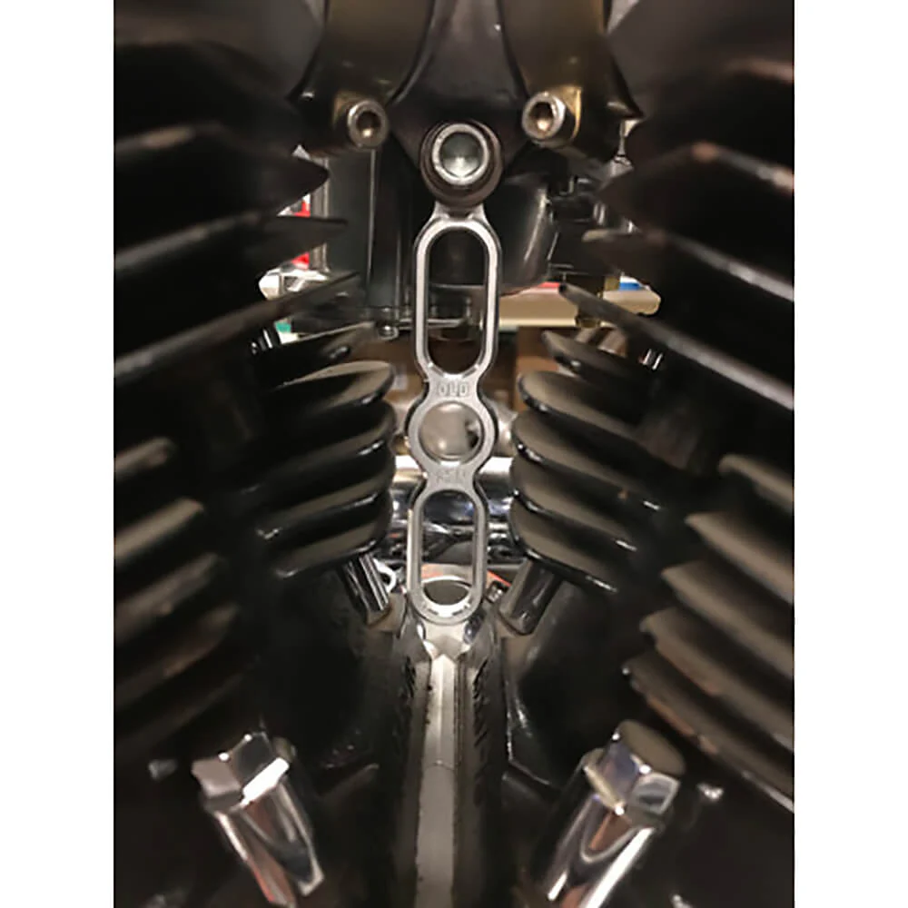Old-STF Cycle Shovelhead Aluminum Carburetor Intake Support Bracket - Image 9