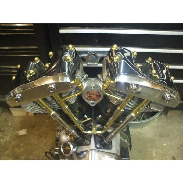 Shovelhead Rocker Box Split Oil Lines - Brass - Image 3