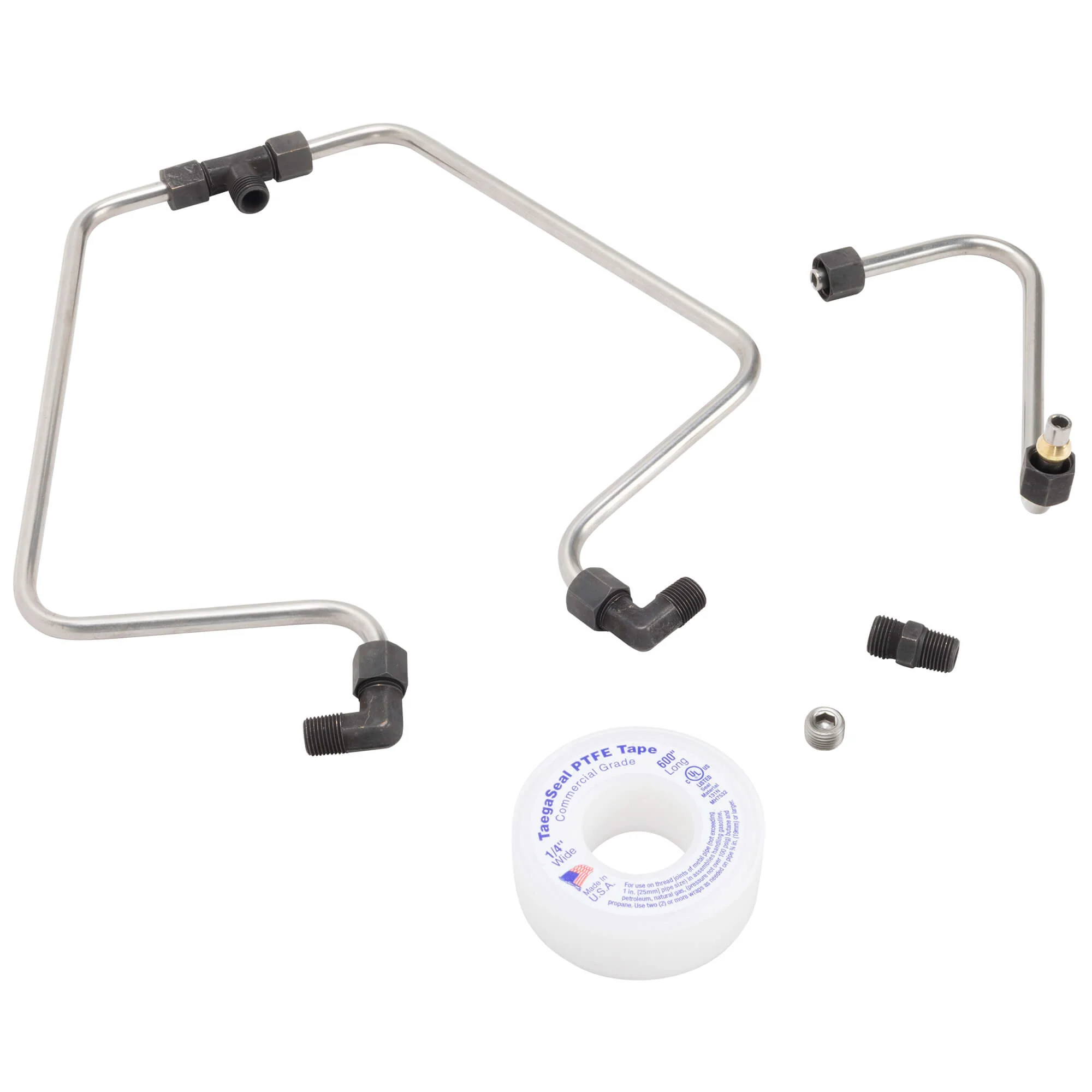 Shovelhead Rocker Box Split Oil Lines - Stainless & Black - Image 2