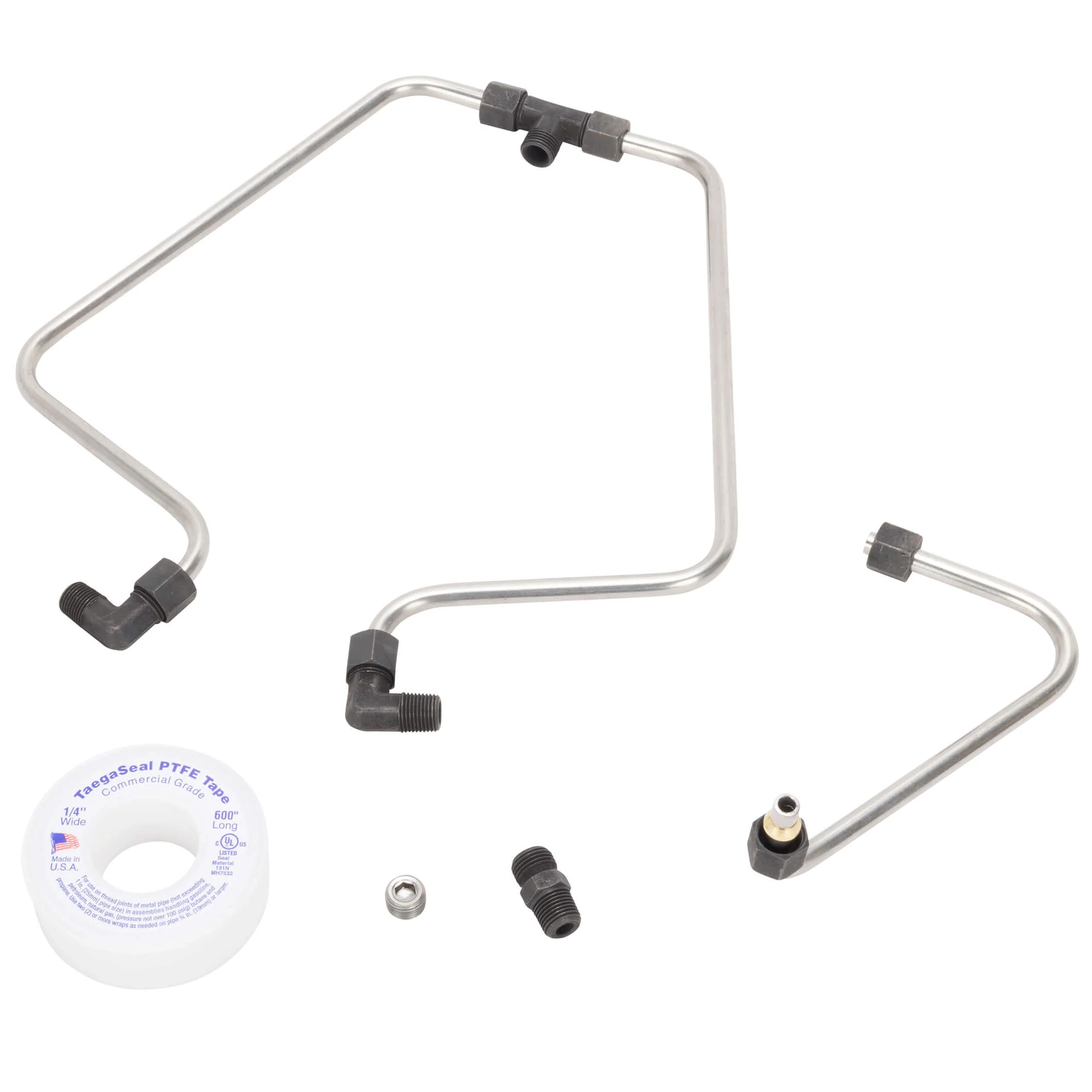 Shovelhead Rocker Box Split Oil Lines - Stainless & Black - Image 3