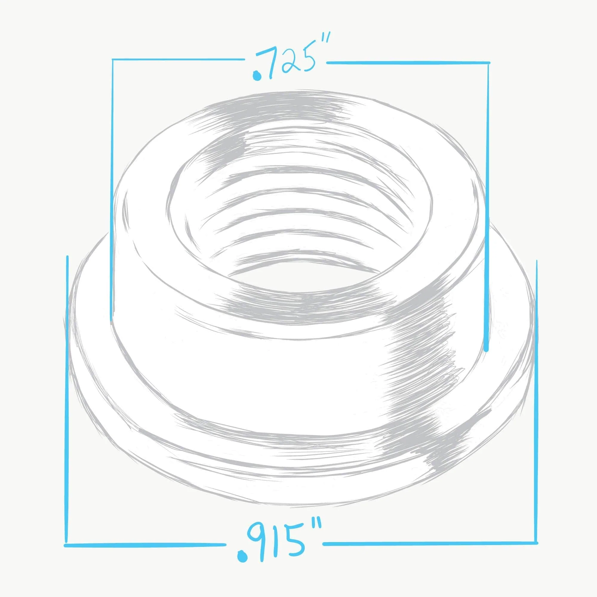 Petcock Bung 1/4 inch NPT Aluminum Weld-In - 4-pack - Image 3