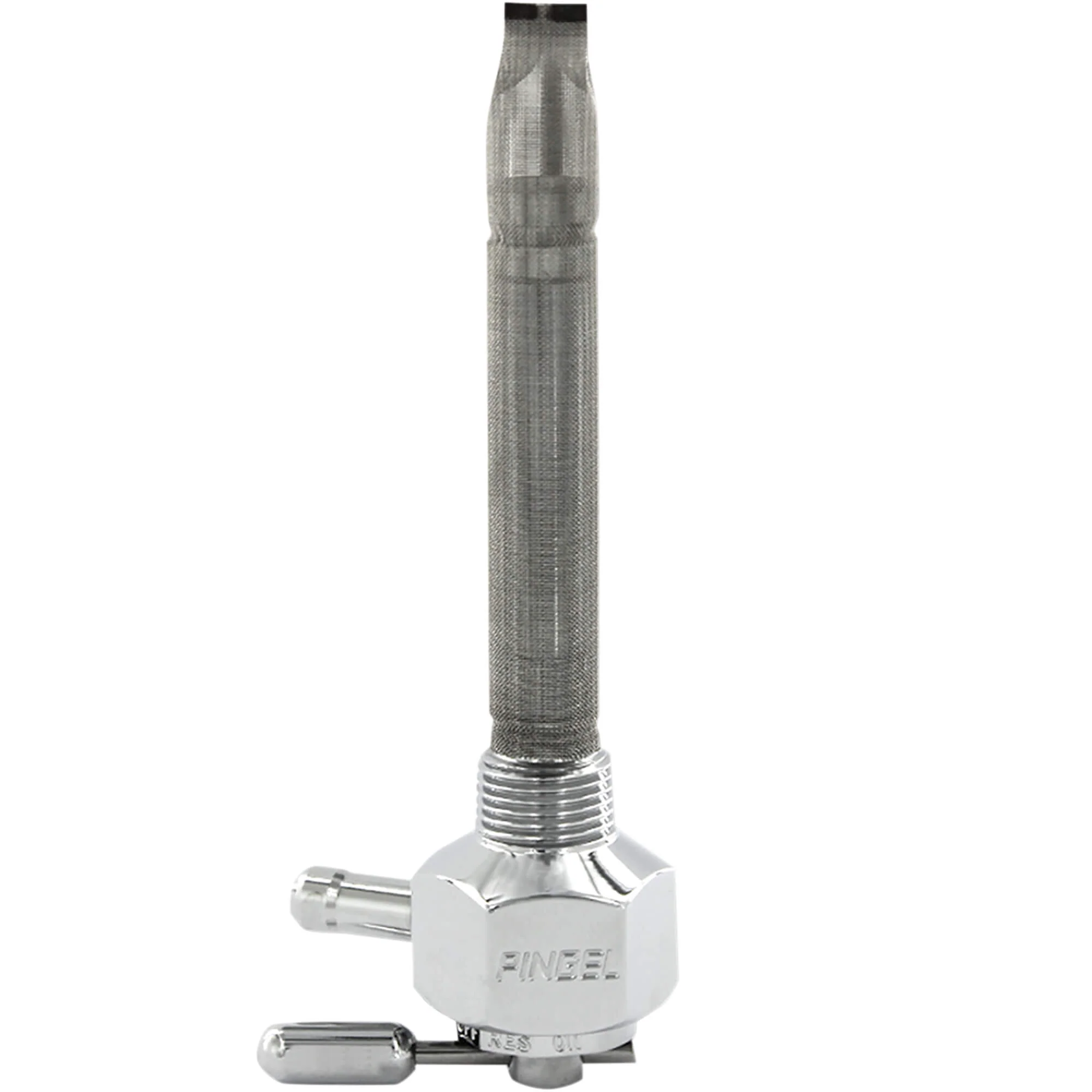 3/8 inch NPT Power-Flo Petcock - Hex Body - Chrome - Forward