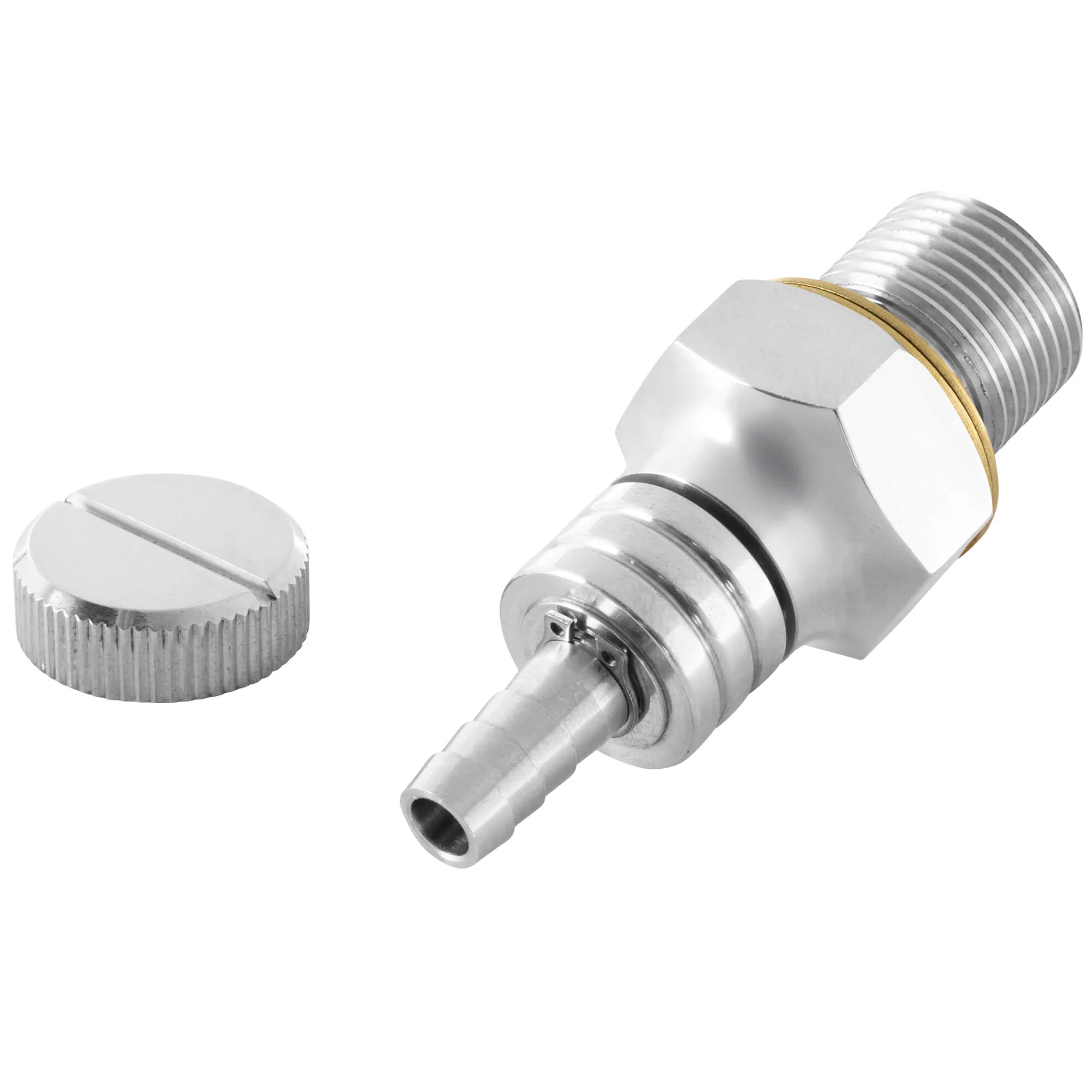 3/4"-18 Petcock Fits Early Style Harley-Davidson Tanks - Stainless Steel - Image 3