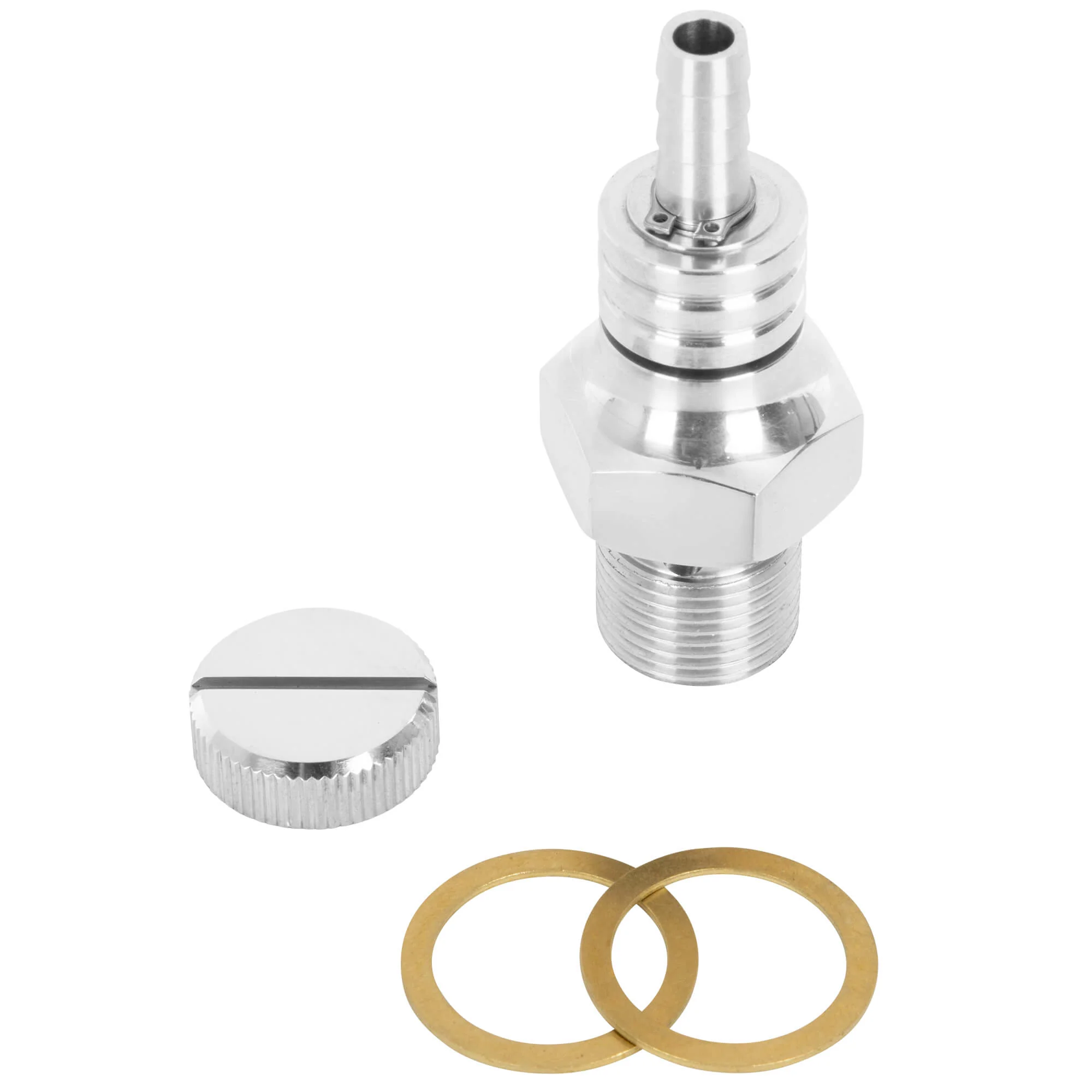 3/4"-18 Petcock Fits Early Style Harley-Davidson Tanks - Stainless Steel - Image 4