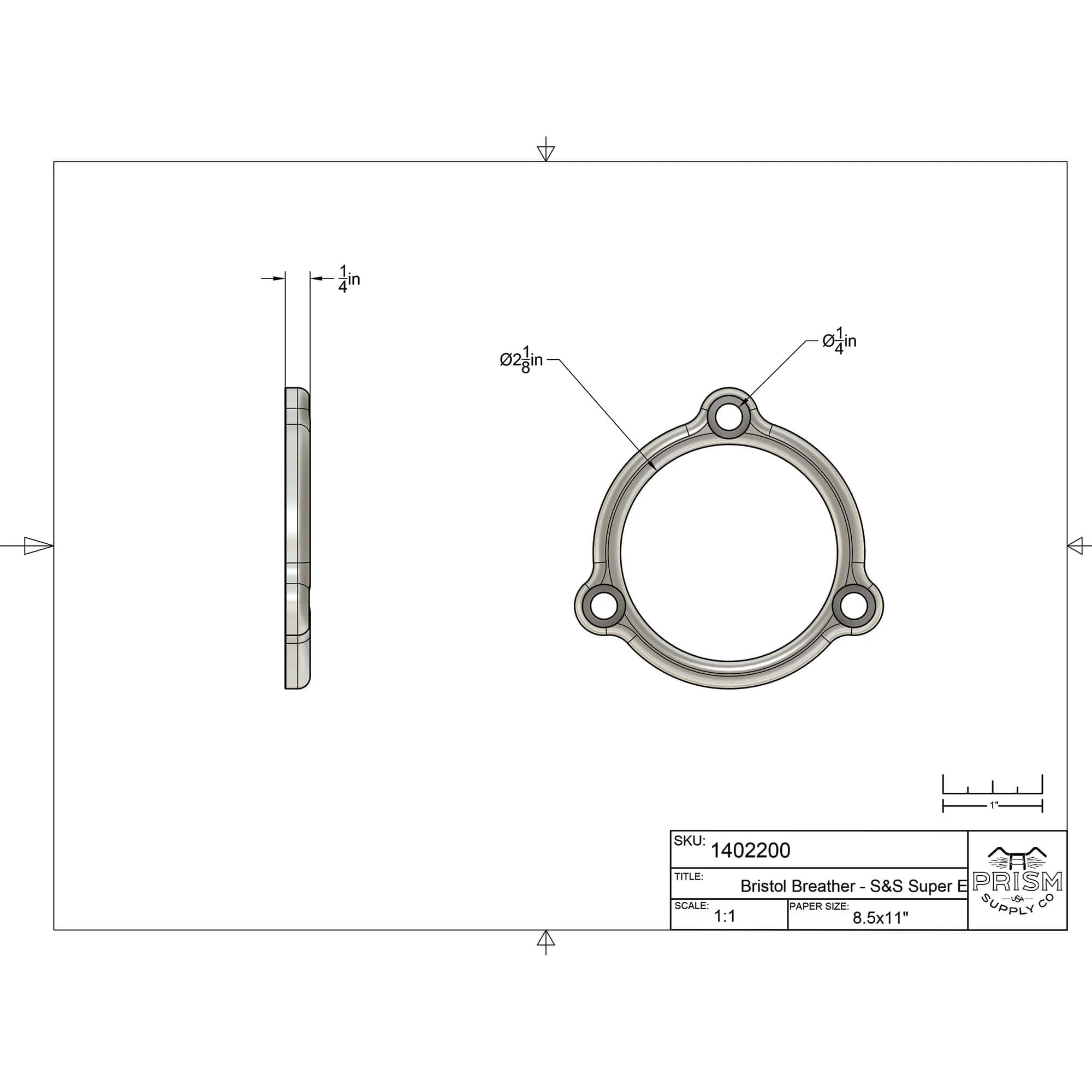 Bristol Breather - S&S Super E/G Carburetor - Polished - Image 3