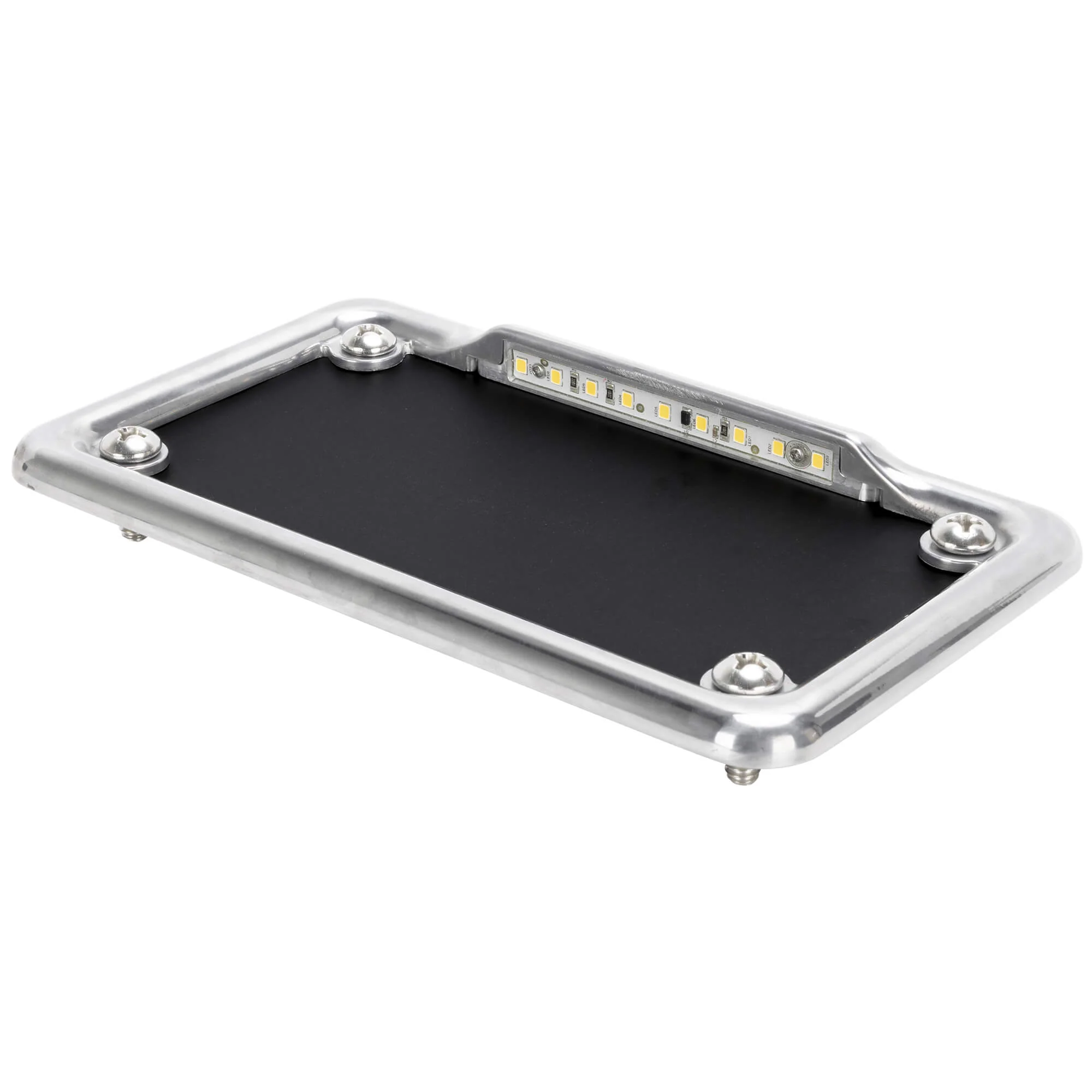 Cast Aluminum LED License Plate Frame - Polished - Image 3