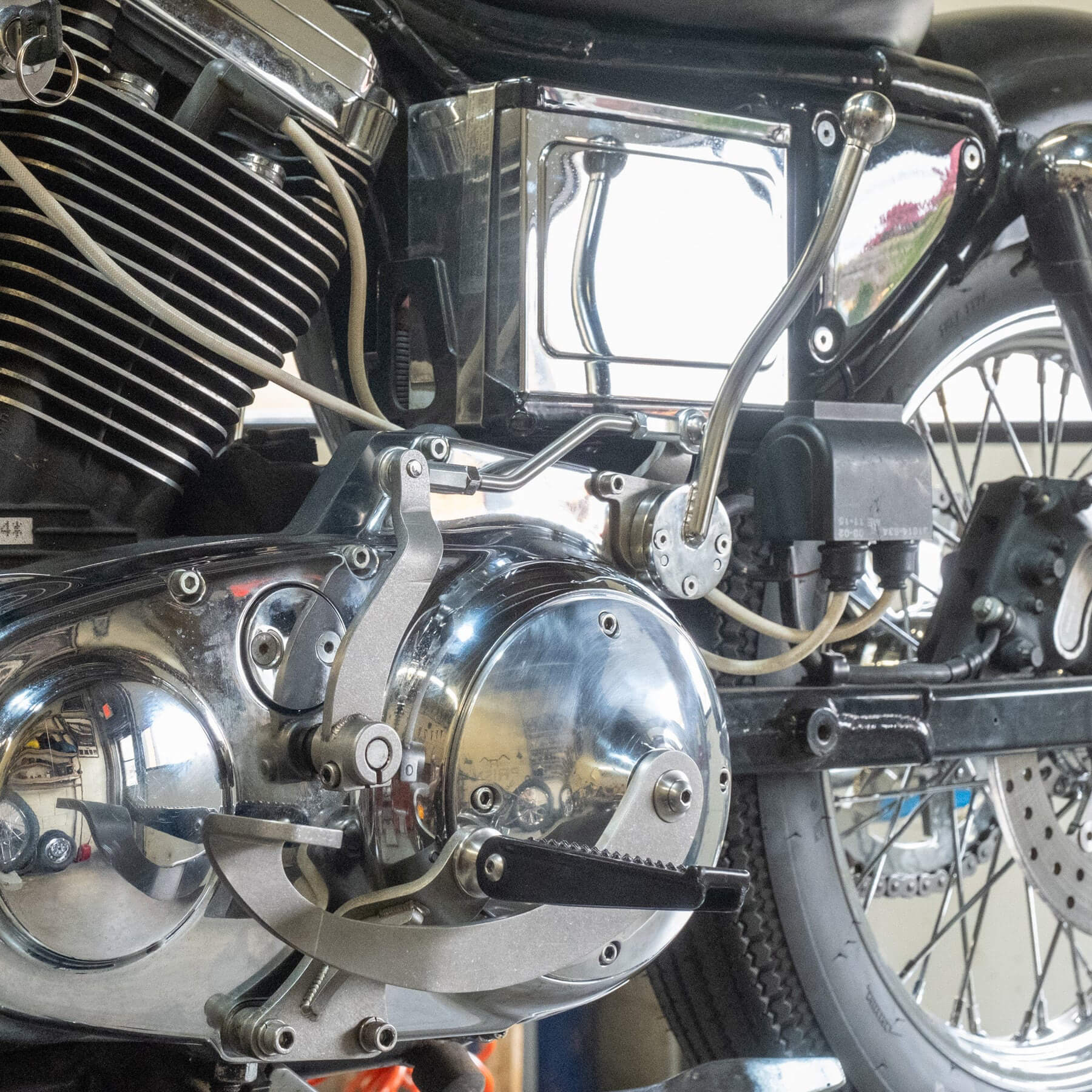 Inspection Cover Foot Clutch Kit - Polished Cover - 1991-1993 Harley-Davidson Sportster - Image 3