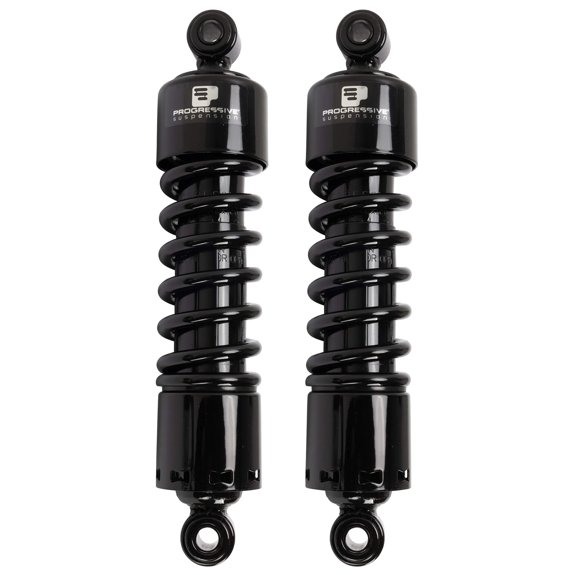 412 Series 12" Shocks Black With Short Covers 1973-1986 Harley-Davidson Shovelheads