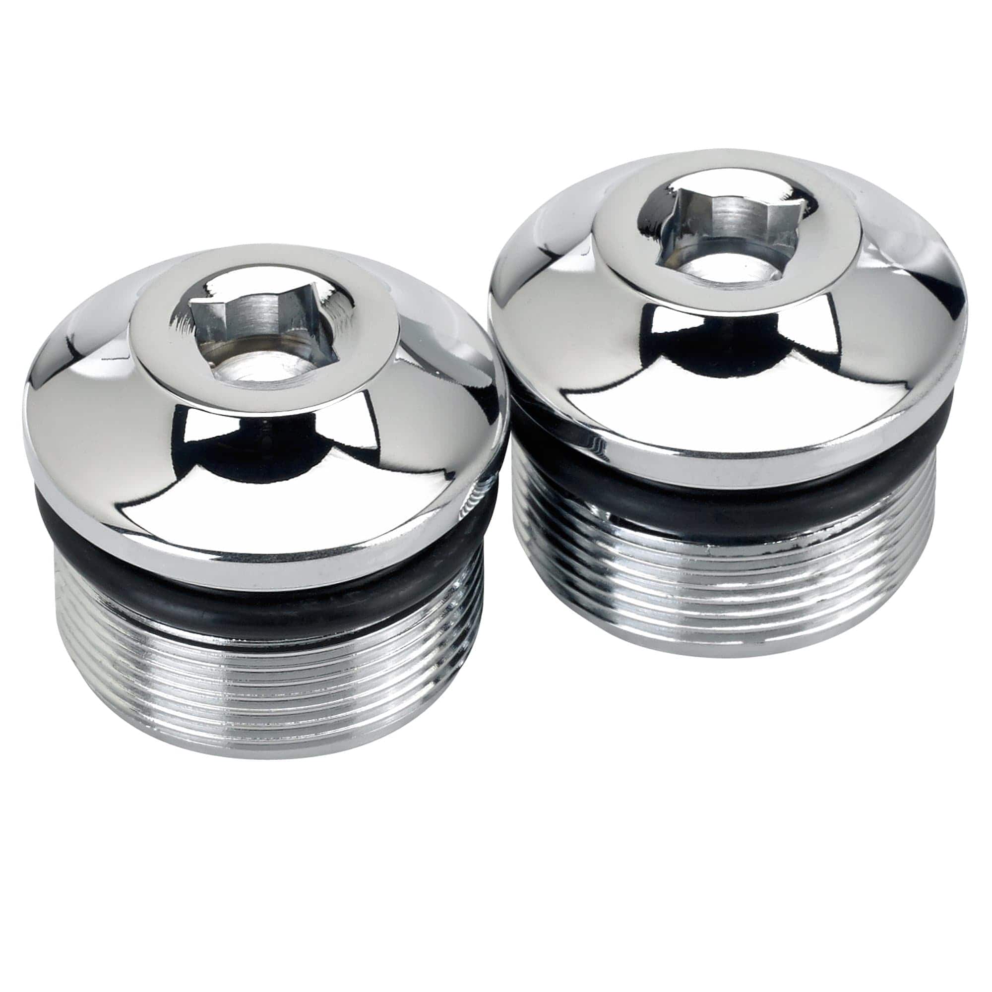 Radius Fork Tube Caps - Chrome - 39mm Narrow Glide Front End - Image 2