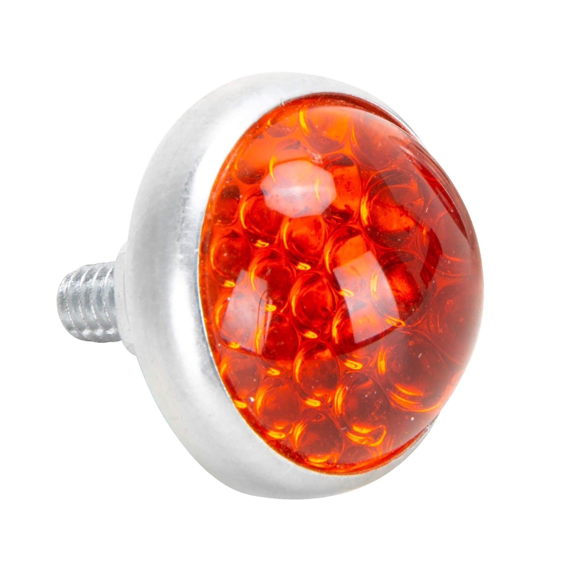 Glass License Plate Round Reflector - Burnt Orange