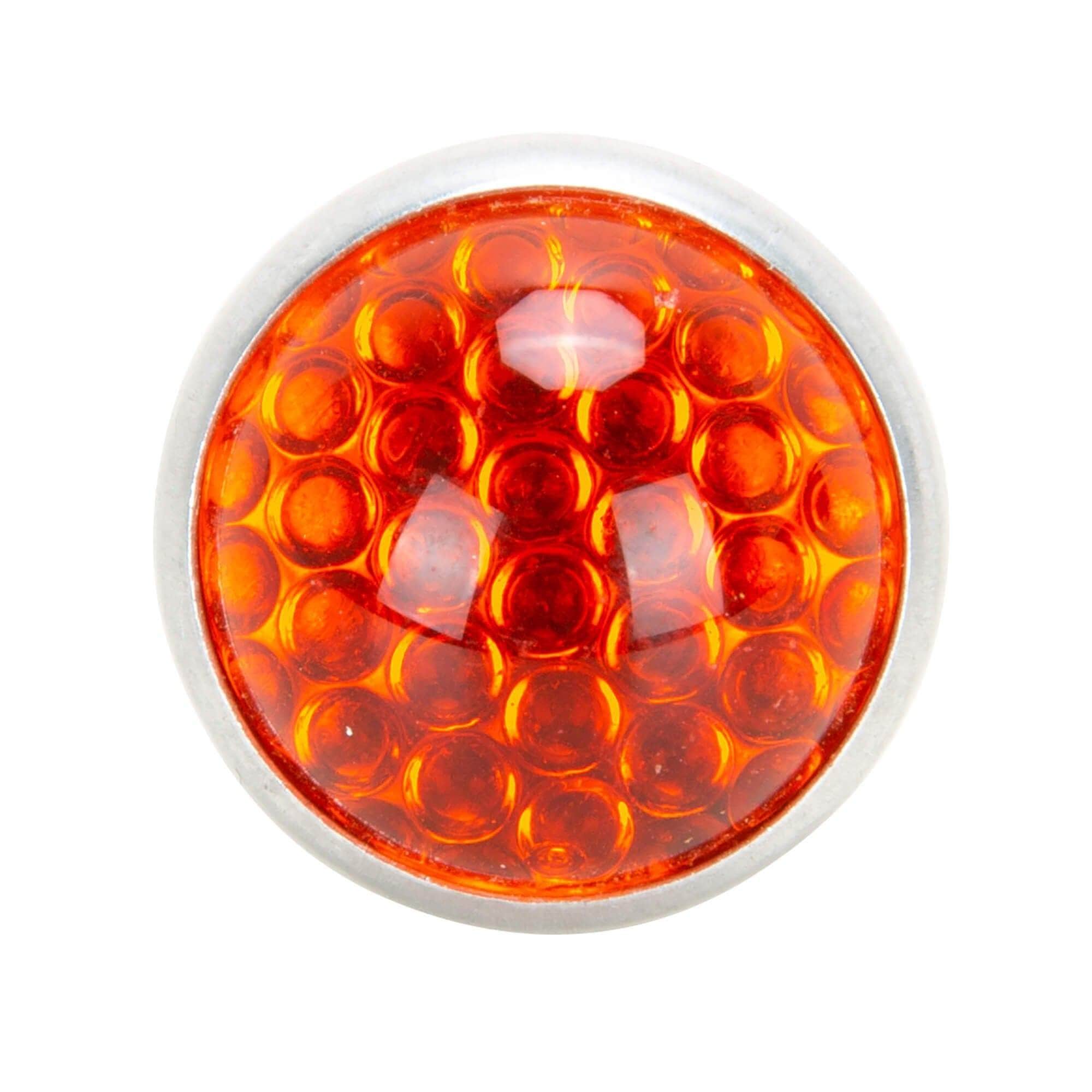 Glass License Plate Round Reflector - Burnt Orange - Image 3