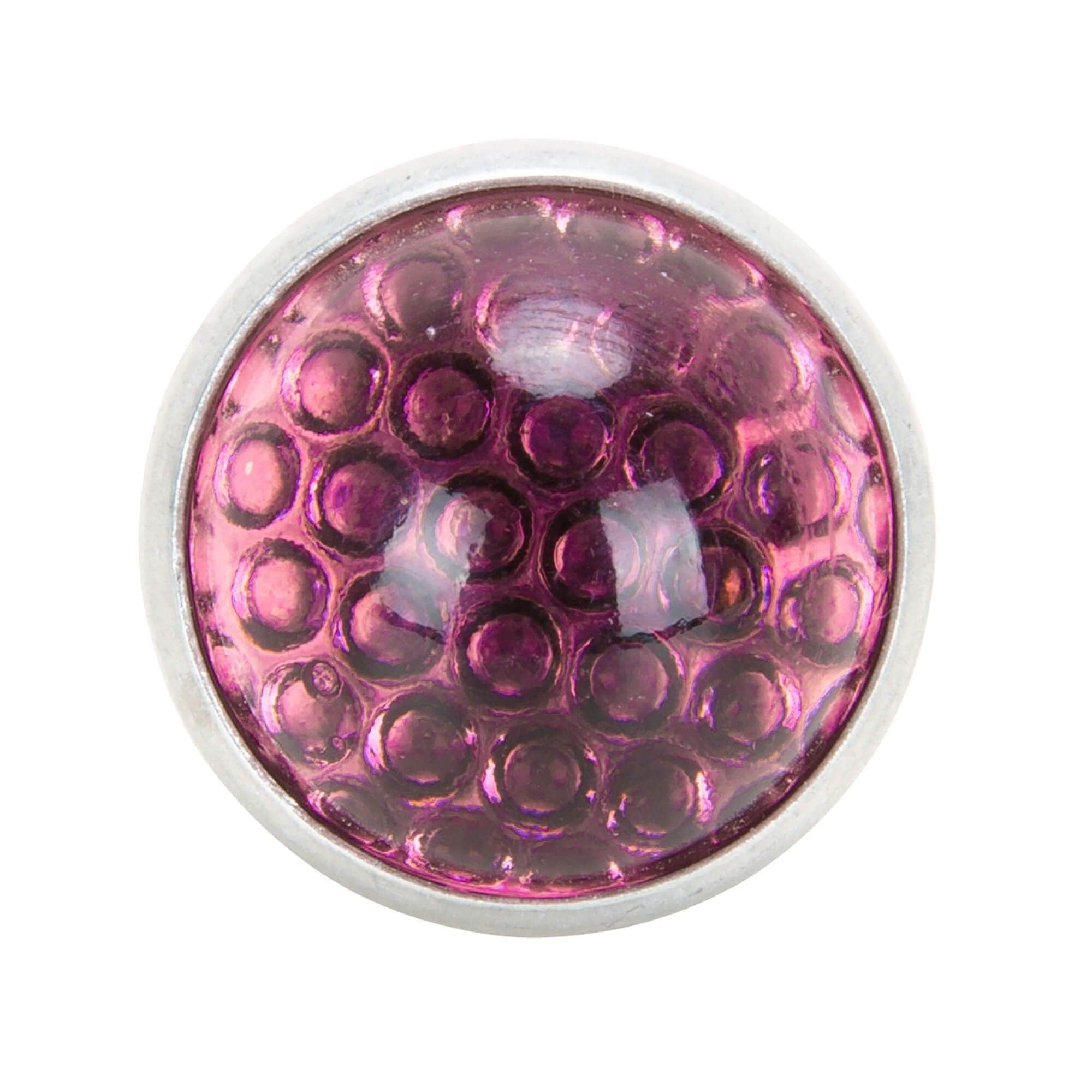Glass License Plate Round Reflector - Purple - Image 3