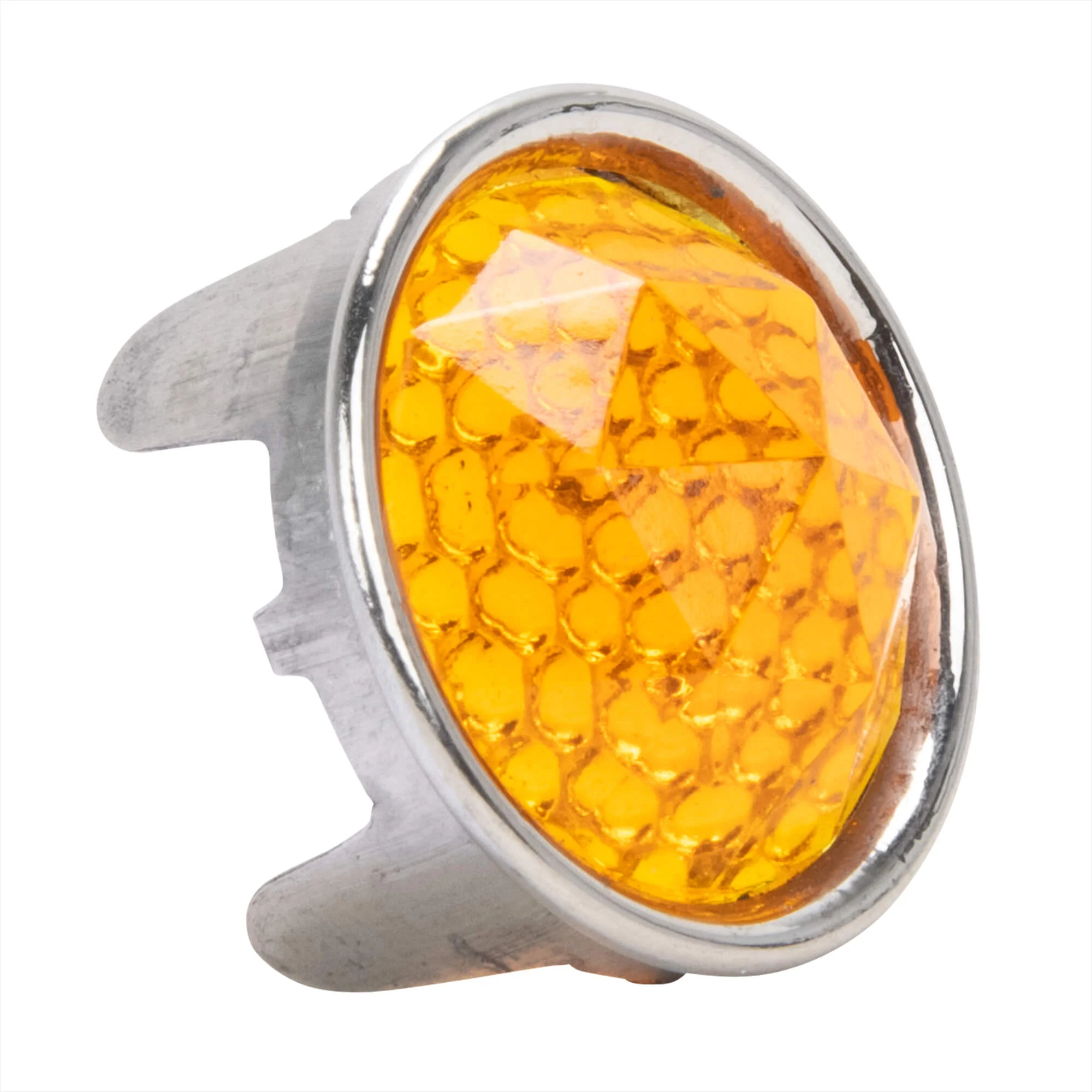 Prism Cut Glass Dot - Amber