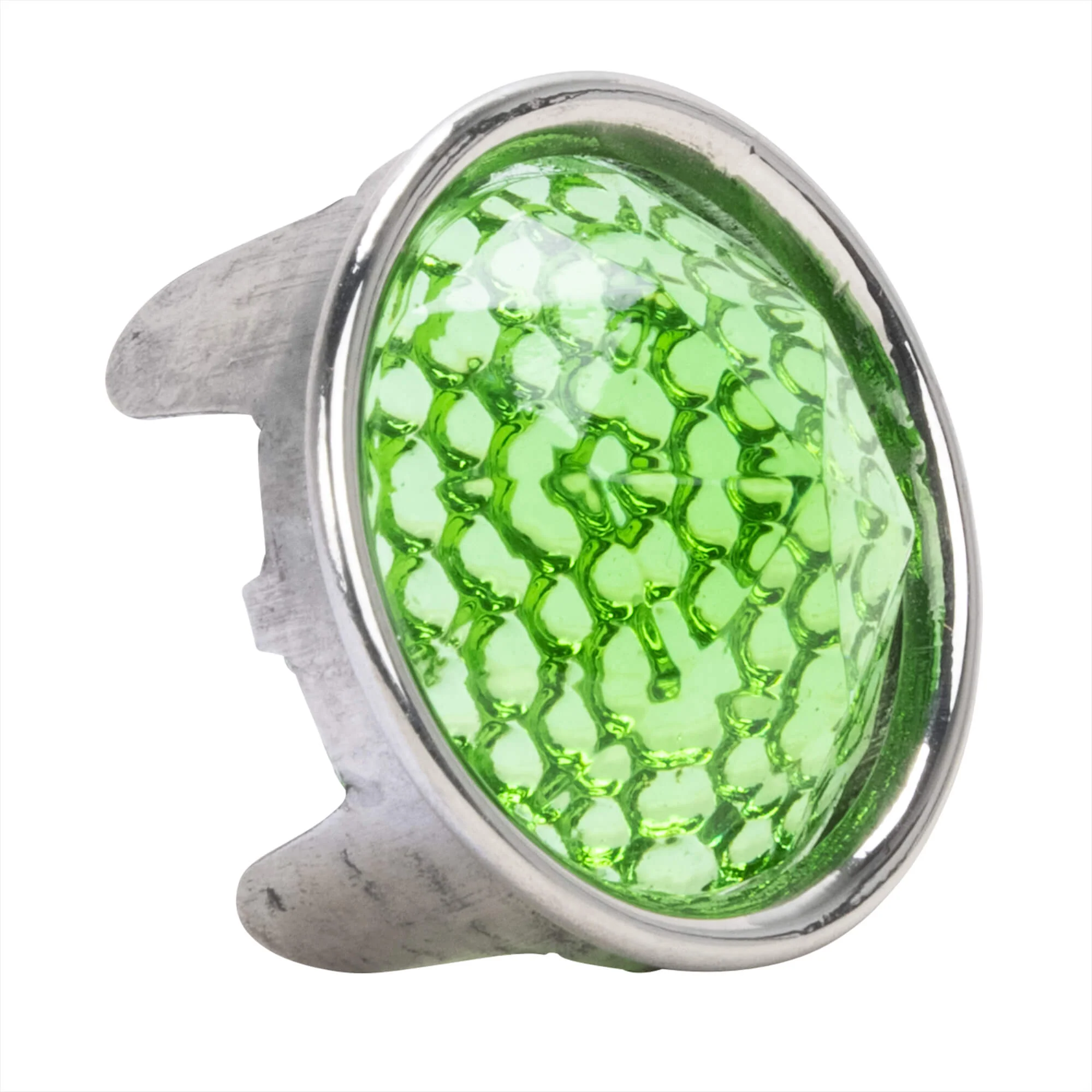 Prism Cut Glass Dot - Green