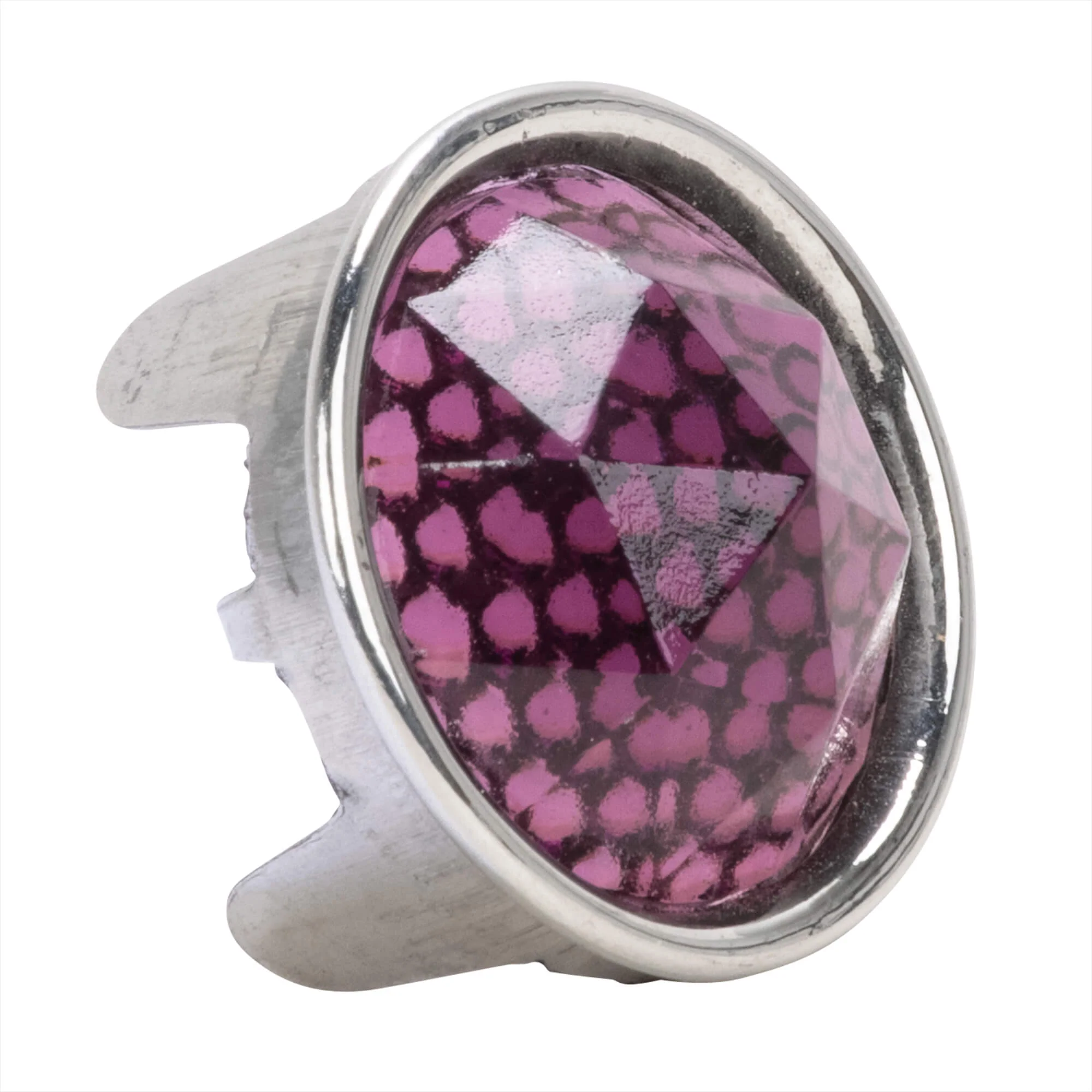 Prism Cut Glass Dot - Purple