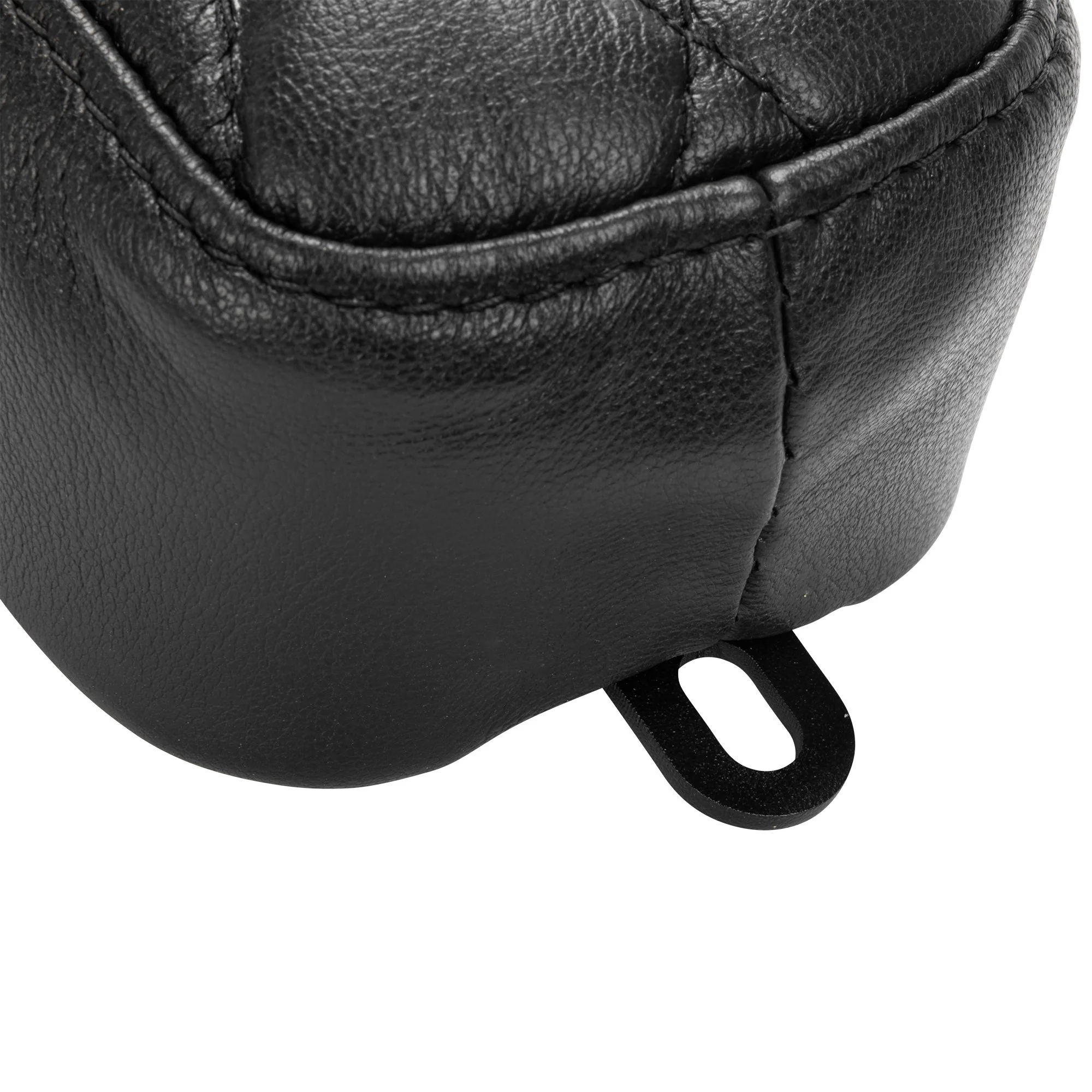 Cobra 2-Up Seat - Black Leather - Diamond - for Harley OEM Factory Rigid Frames - Image 11