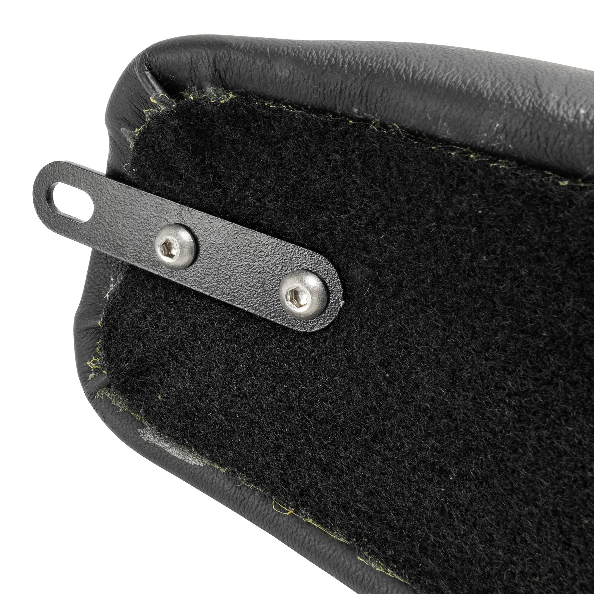 Cobra 2-Up Seat - Black Leather - Horizontal Pleat - for Harley OEM Factory Rigid Frames - Image 11