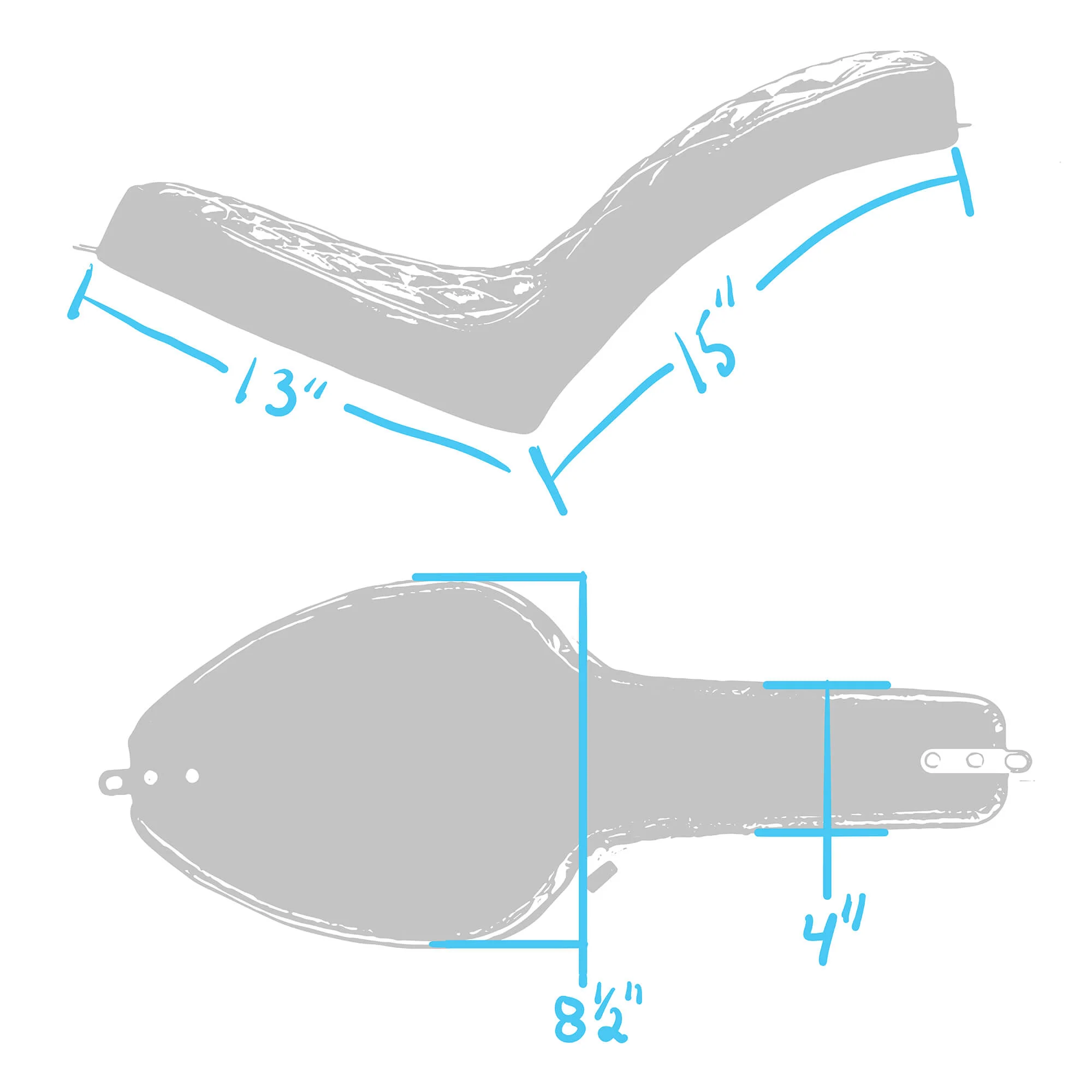 Cobra 2-Up Seat - Black Leather - Horizontal Pleat - for Harley OEM Factory Rigid Frames - Image 4