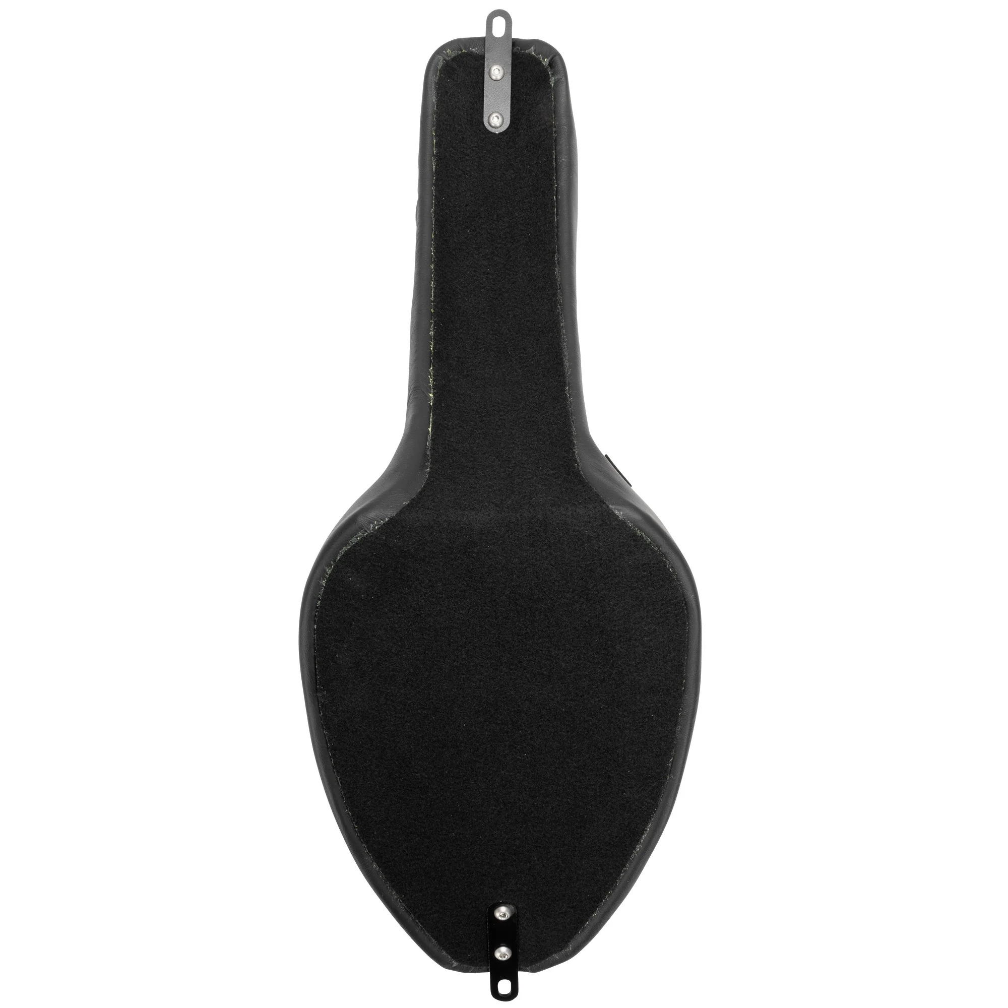 Cobra 2-Up Seat - Black Leather - Horizontal Pleat - for Harley OEM Factory Rigid Frames - Image 5