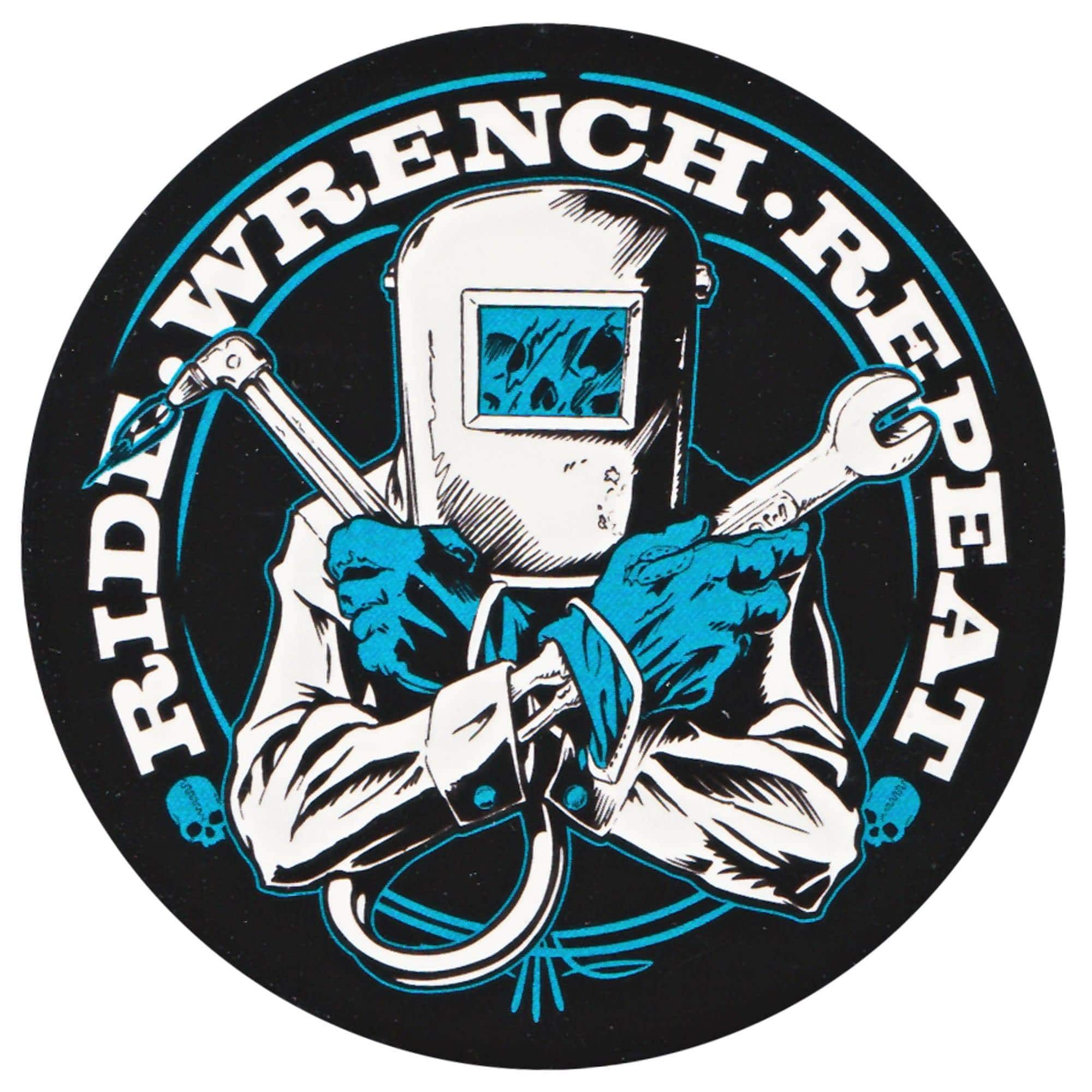 Ride Wrench Repeat Screen Printed Sticker