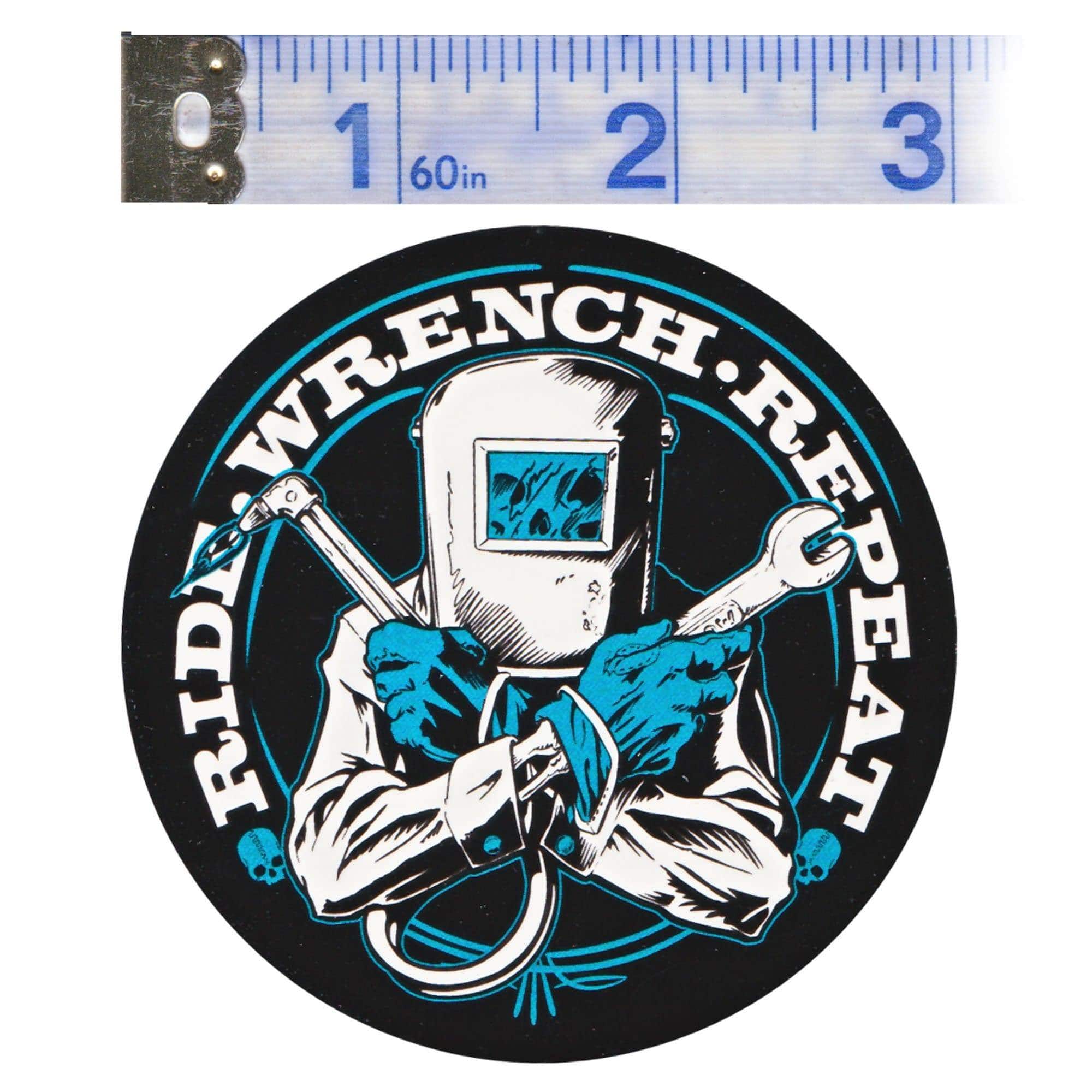 Ride Wrench Repeat Screen Printed Sticker - Image 2